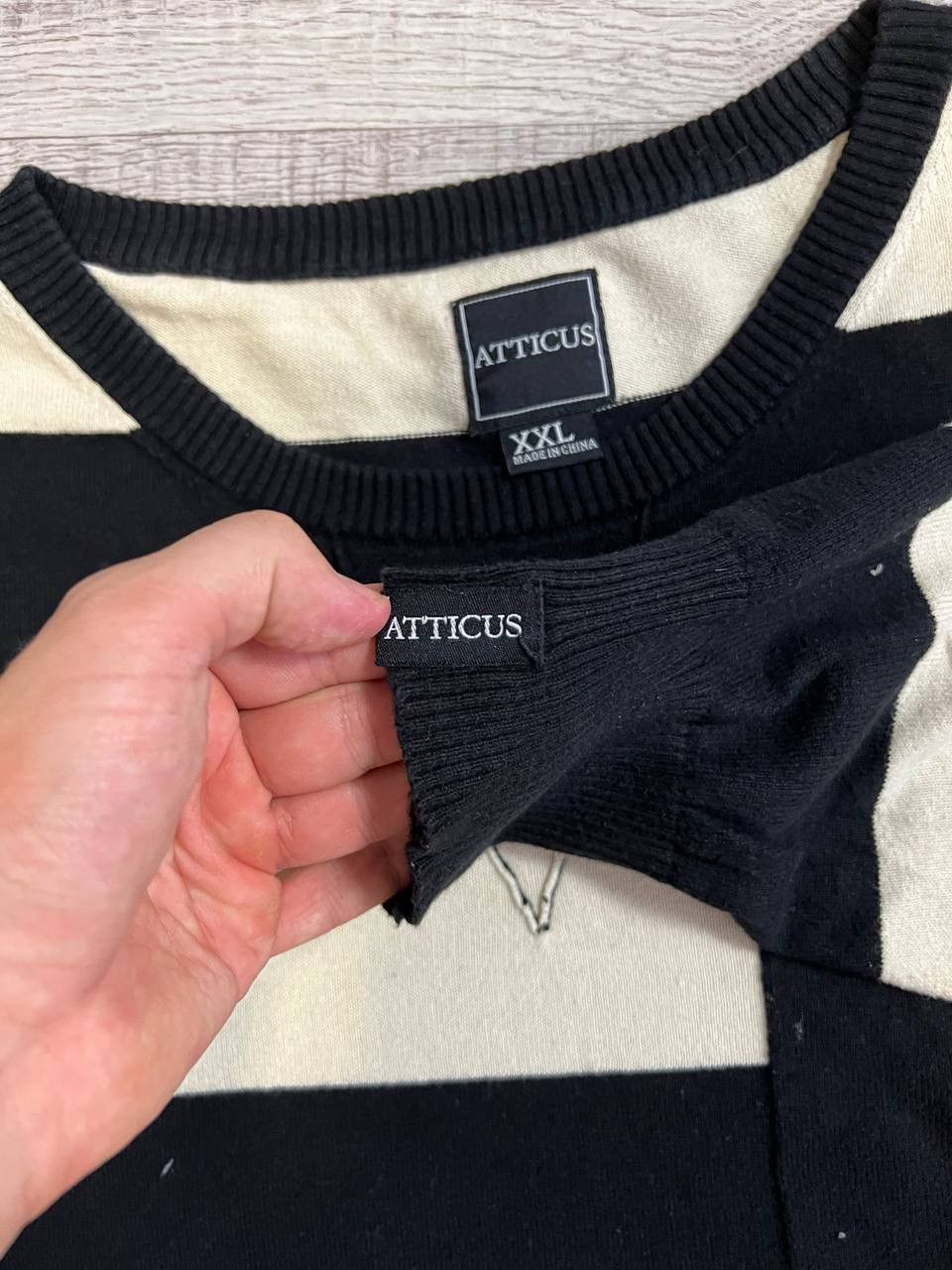 Atticus Atticus designer pocket striped sweatshirt Size US XXL / EU 58 / 5 - 7 Thumbnail