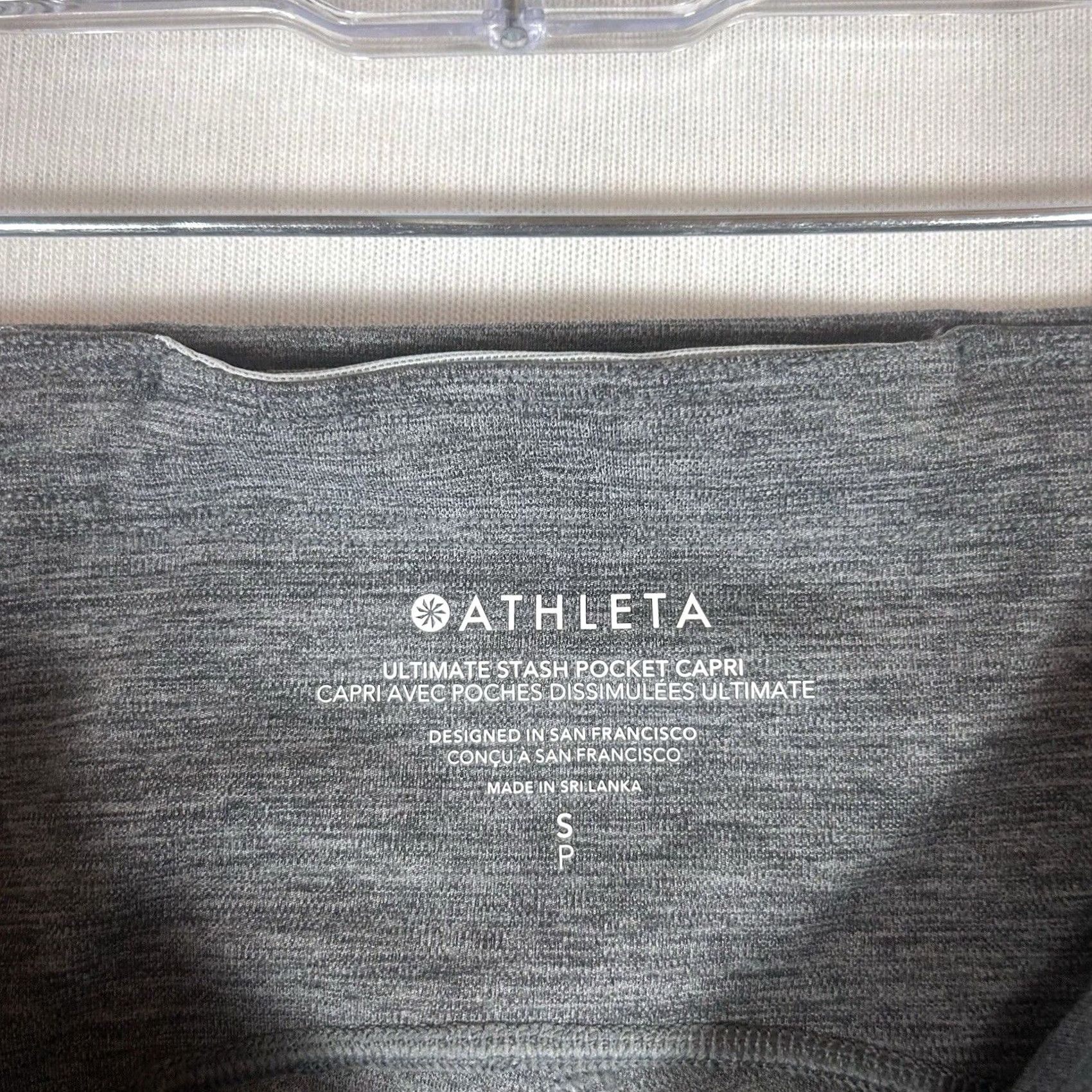Athleta Athleta Womens Capri Leggings Gray Regular S Pockets Yoga Gym Run Casual Size 28" / US 6 / IT 42 - 2 Thumbnail
