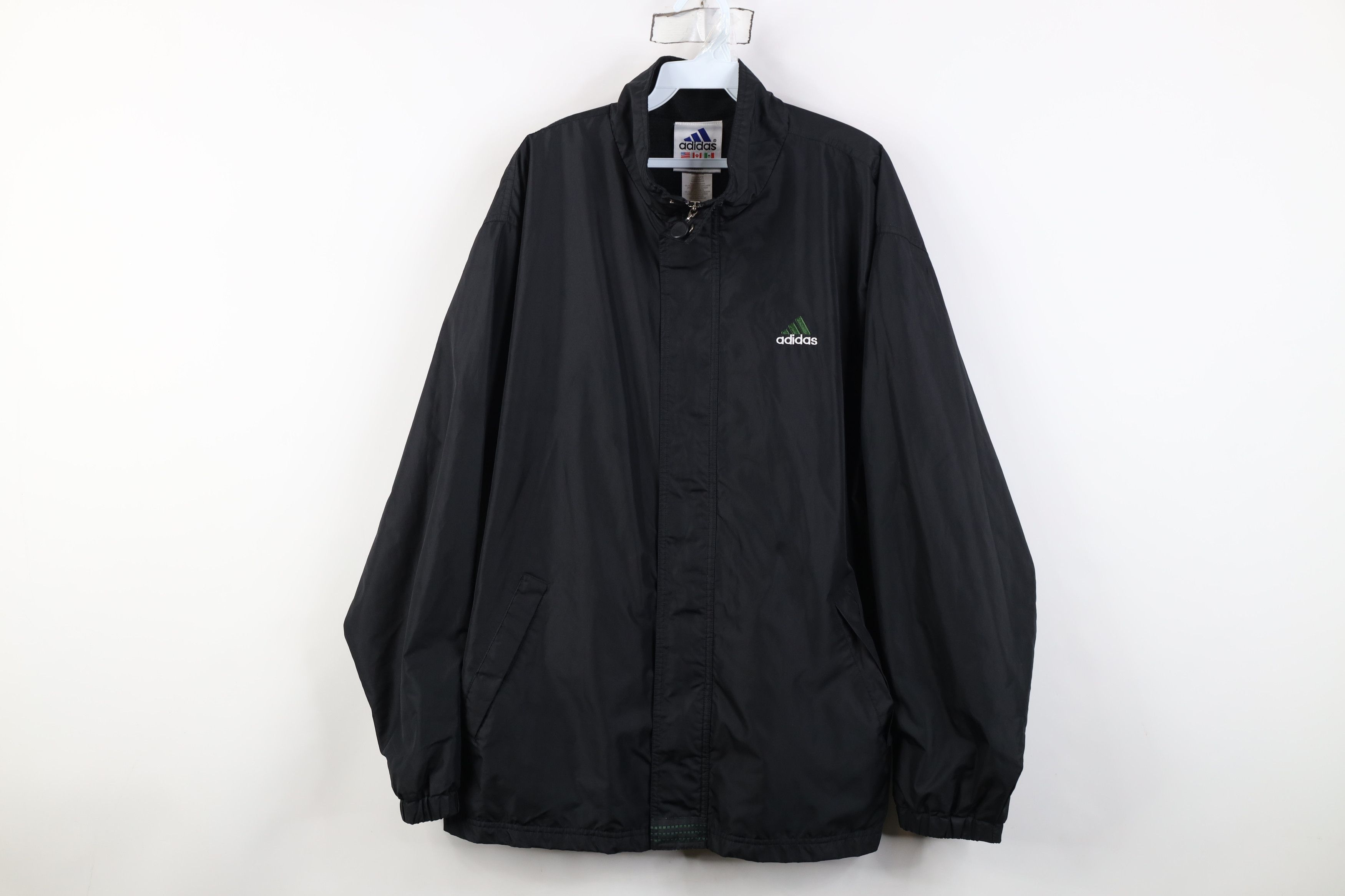 Adidas Vintage 90s Adidas Big Logo Full Zip Windbreaker Jacket Size US L / EU 52-54 / 3 - 1 Thumbnail