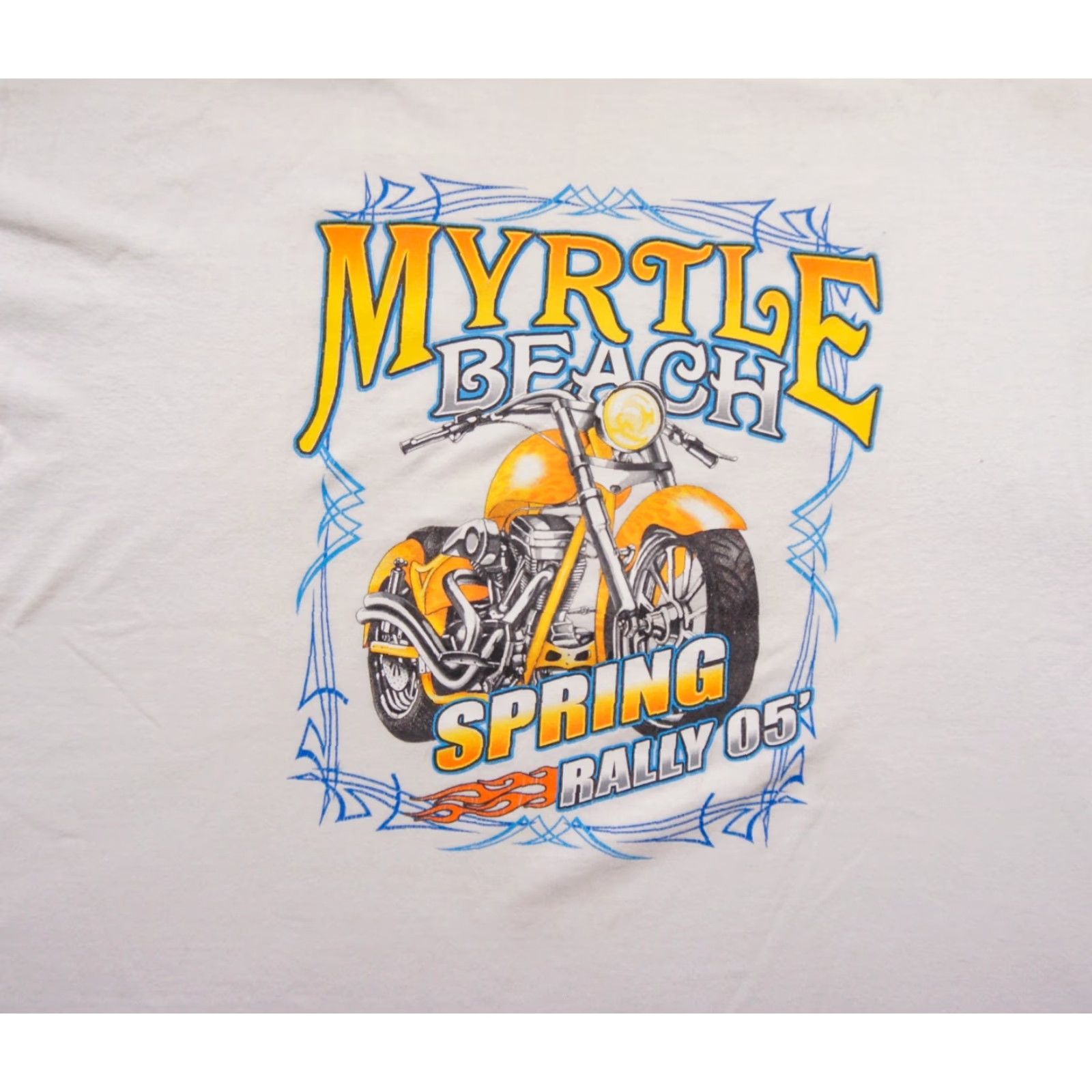 Jerzees VINTAGE Myrtle Beach Spring Rally Shirt Mens 2XL White Motorcycle Tee 2005 Y2K JERZEES Shirt Mens 2XL White Motorcycle Tee 2005 Y2K Size US XXL / EU 58 / 5 - 2 Thumbnail