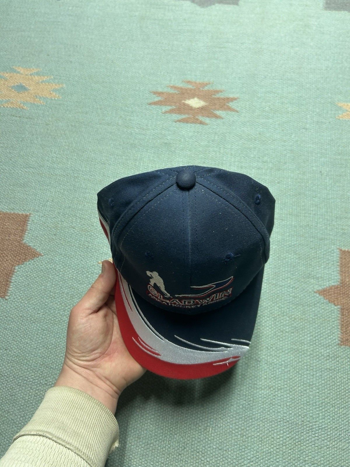 Vintage Vtg hat Gladwin area hockey association Michigan swirl wave Size ONE SIZE - 3 Thumbnail