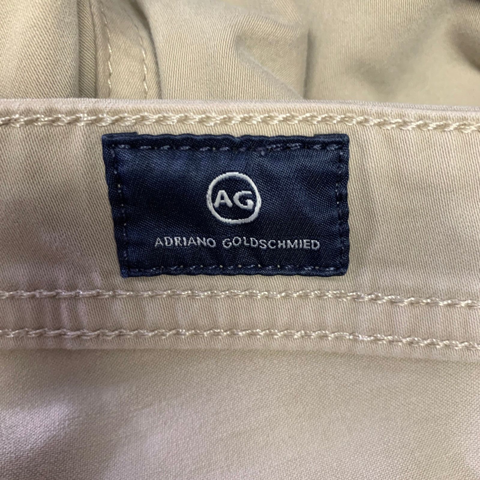 AG Adriano Goldschmied AG ADRIANO GOLDSCHMIED Size 34 Cream Contrast Stitch Pants Size US 34 / EU 50 - 5 Thumbnail