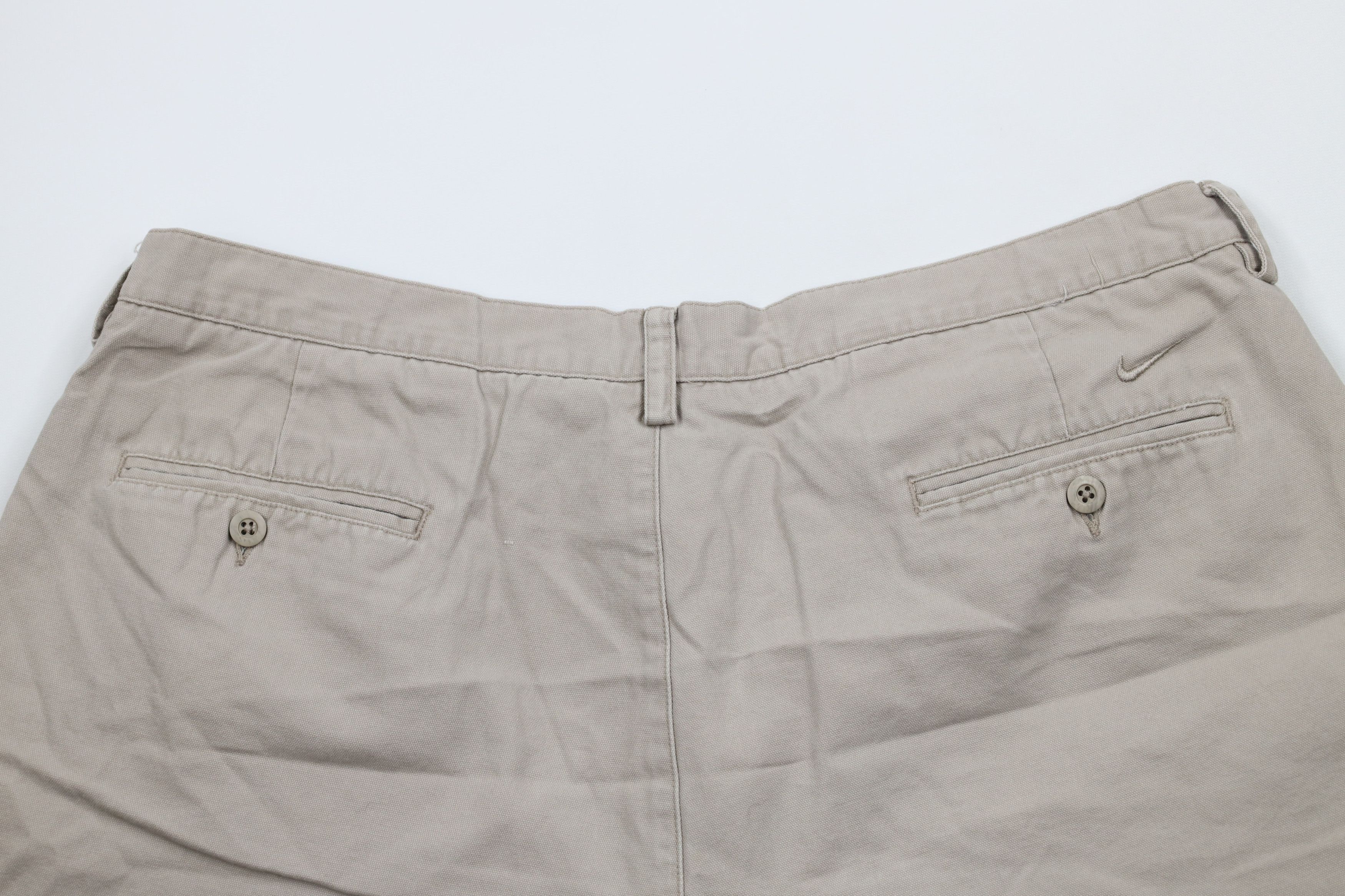 Nike × Vintage Vintage 90s Y2K Nike Golf Scott Mini Swoosh Canvas Shorts Size US 38 / EU 54 - 10 Thumbnail