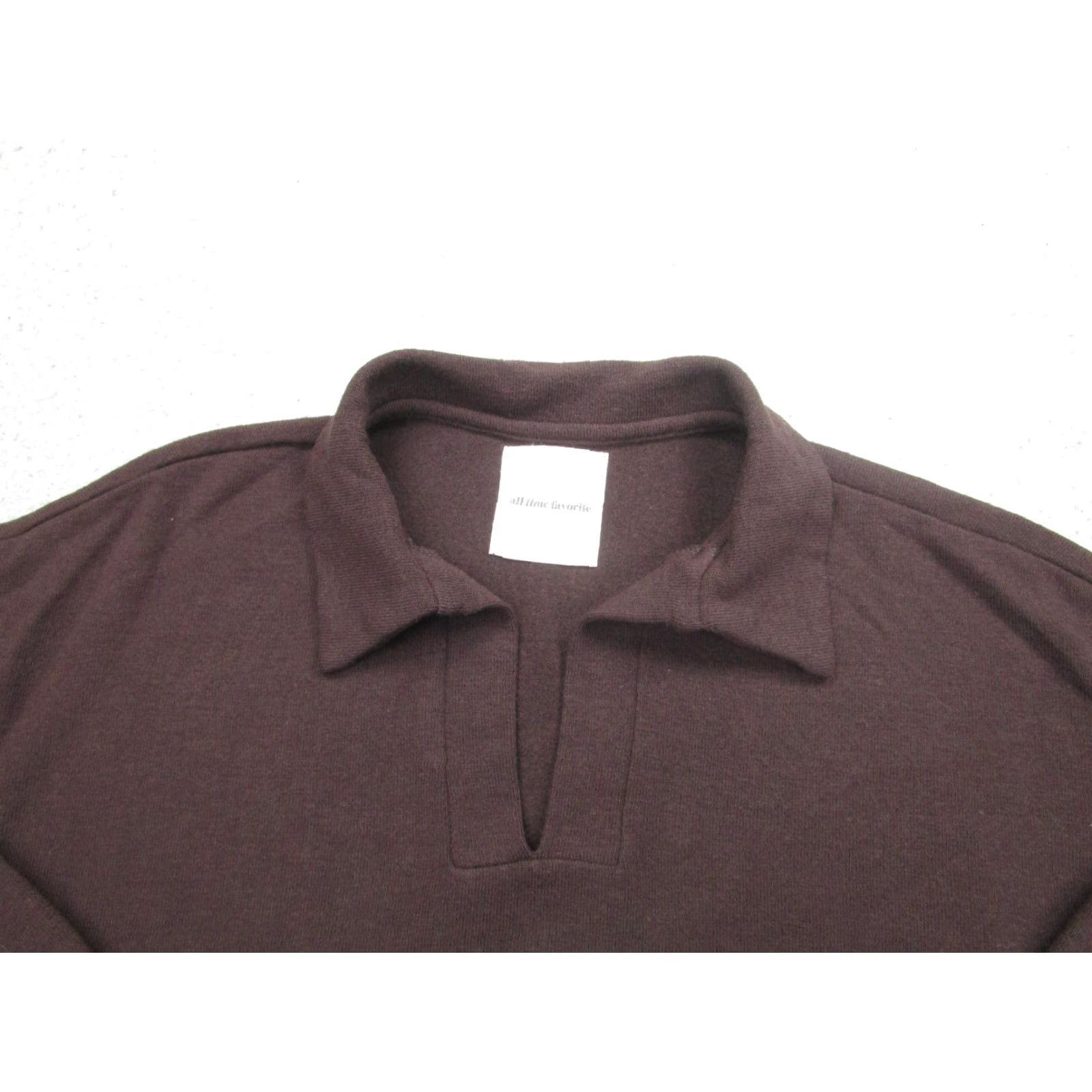 Vintage All Time Favorite Sweater Womens Small Brown Collared Knit Pullover Stretch Size S / US 4 / IT 40 - 3 Thumbnail