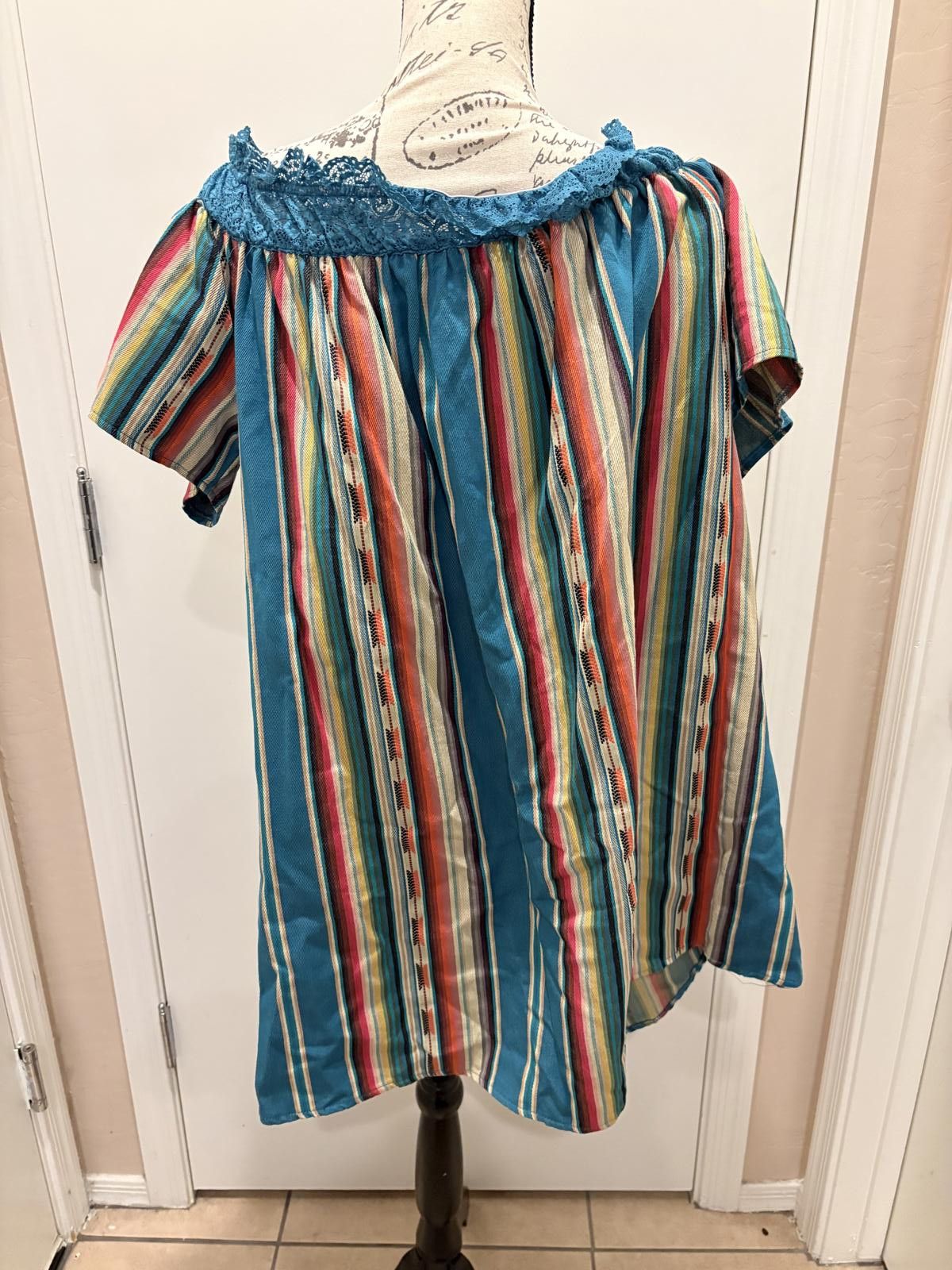 Other Off the Shoulder Midi Dress Serape - 3X Size 3XL / US 20-22 - 3 Thumbnail