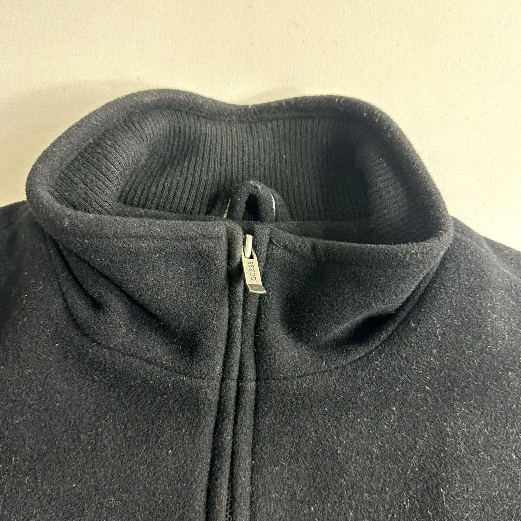 Guess GUESS Coat Jacket Wool Blend Lined Full Zip Pockets Black Mens Size Large Heavy Size US L / EU 52-54 / 3 - 6 Thumbnail
