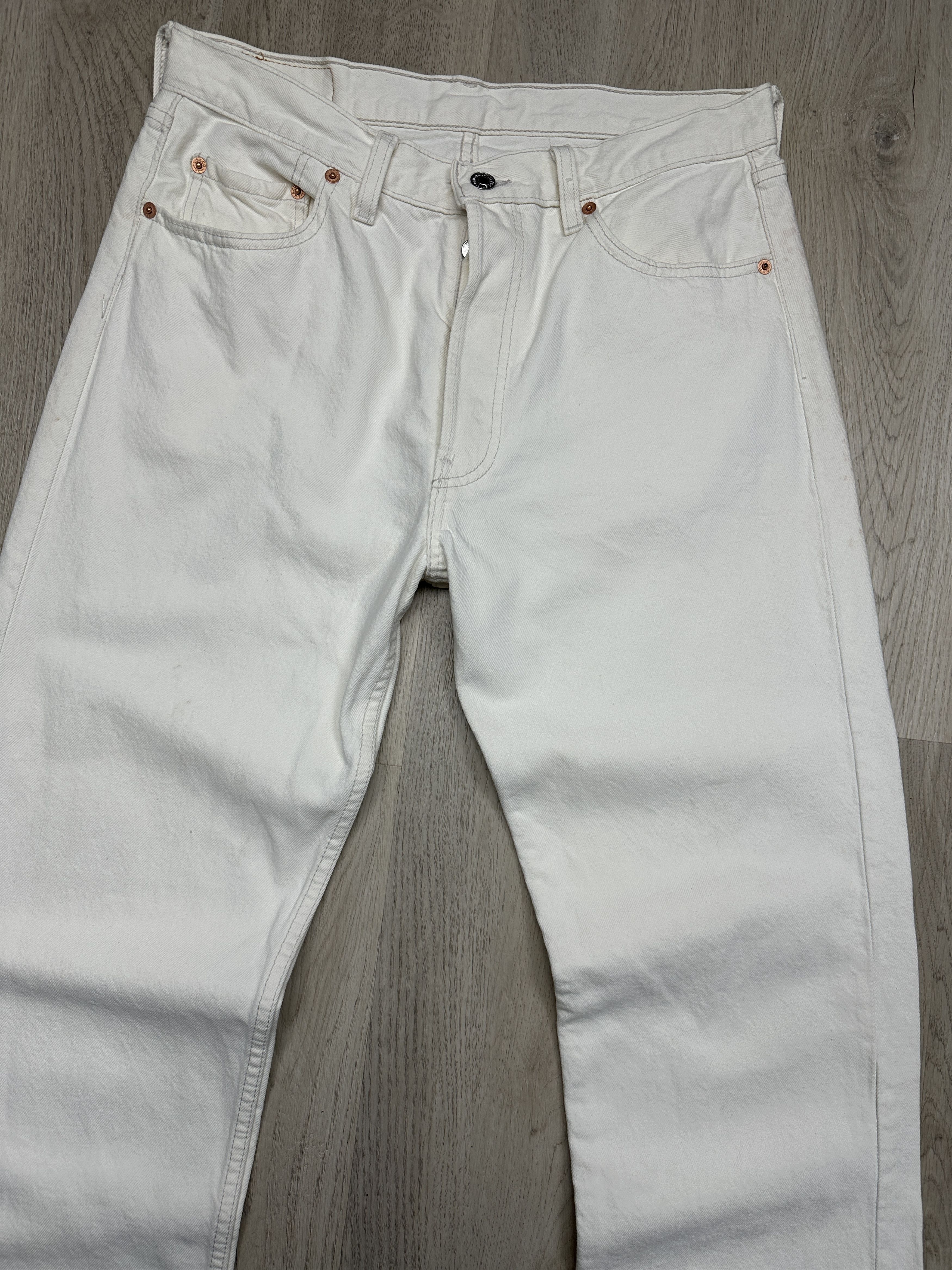 Levi's Levi's 501 90s Vintage White Denim Pants Jeans Size US 34 / EU 50 - 6 Thumbnail