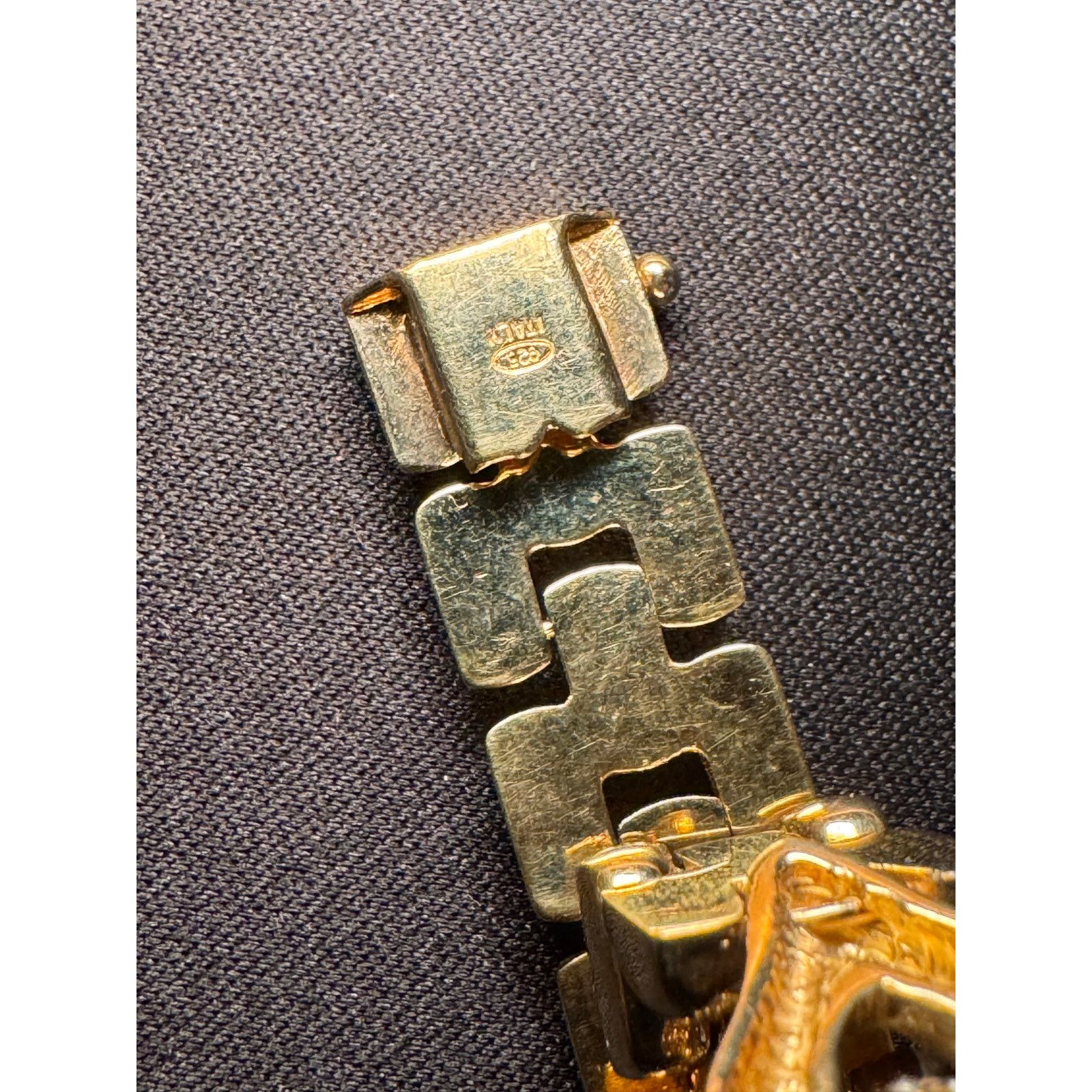 Other 925 Italy Gold Plated 28g Push Safety Clasp Bracelet Size 7 Size ONE SIZE - 4 Thumbnail