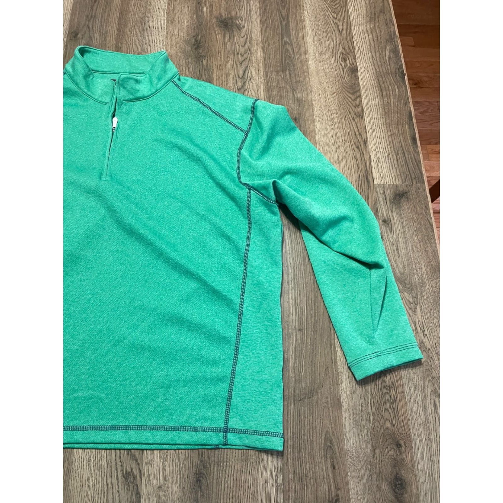 Vintage Pebble Beach Sweatshirt Women’s XL Green 1/4 Zip Pullover Long Sleeve Casual Modern Shirt Pullover Mens Womens Girls? Size XL / US 12-14 / IT 48-50 - 4 Thumbnail