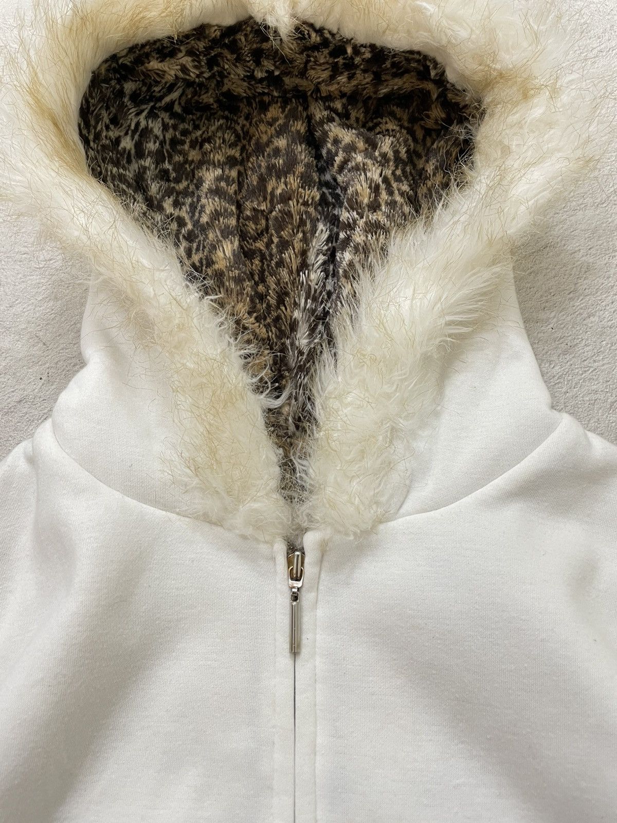 If Six Was Nine 2000s Archival White Faux Fur Hooded Leopard Y2K Hysteric if Size US S / EU 44-46 / 1 - 4 Thumbnail