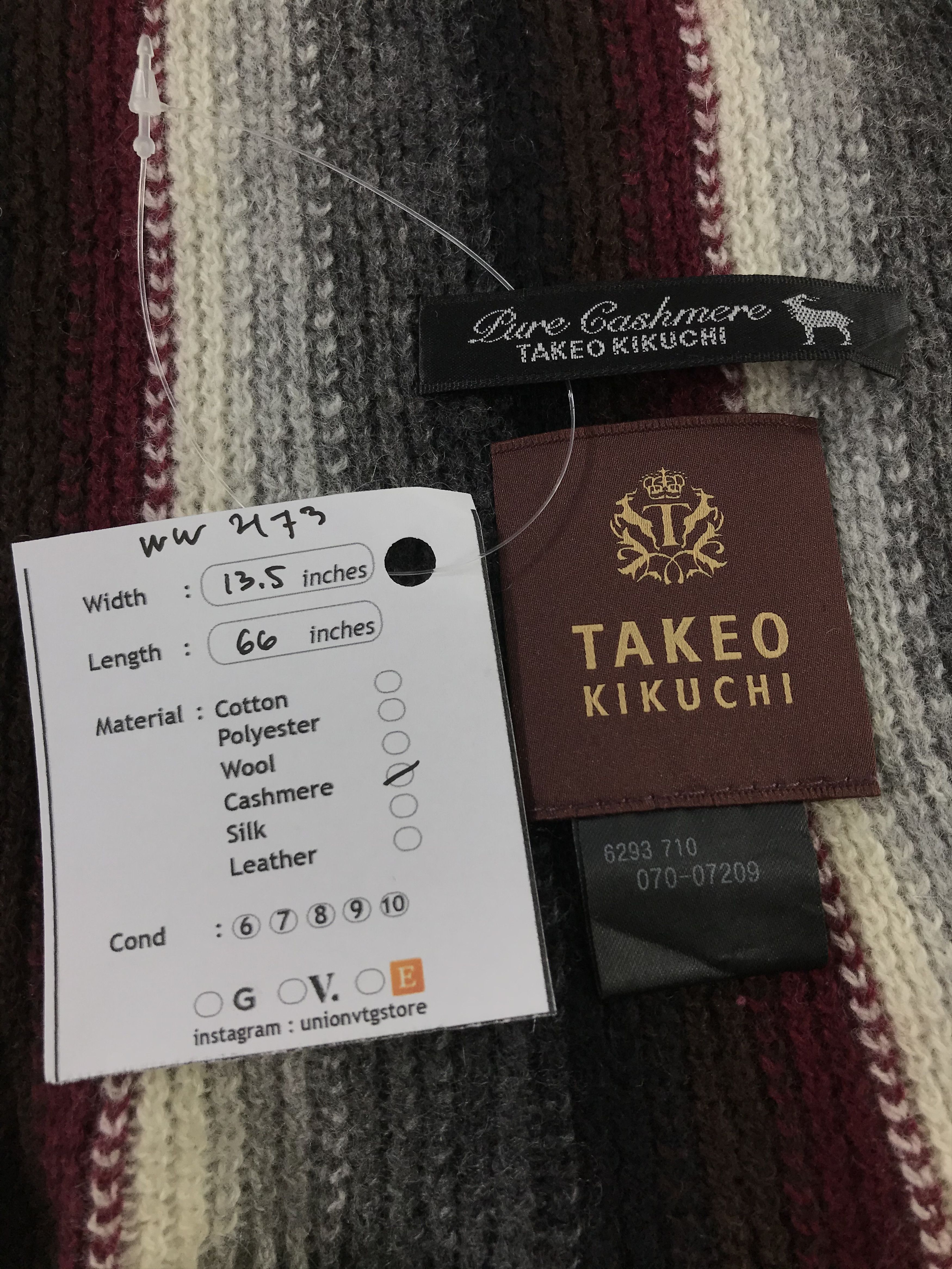 Takeo Kikuchi × Vintage Takeo Kikuchi Scarf / Muffler / Neckwear - WW2173 Size ONE SIZE - 4 Thumbnail