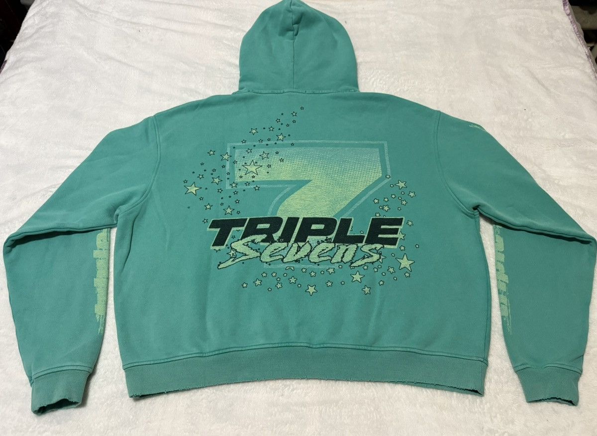 TRIPLE SEVENS Triple Sevens 777 Surf Hoodie Teal Size Large 100% Authentic Size US L / EU 52-54 / 3 - 5 Thumbnail