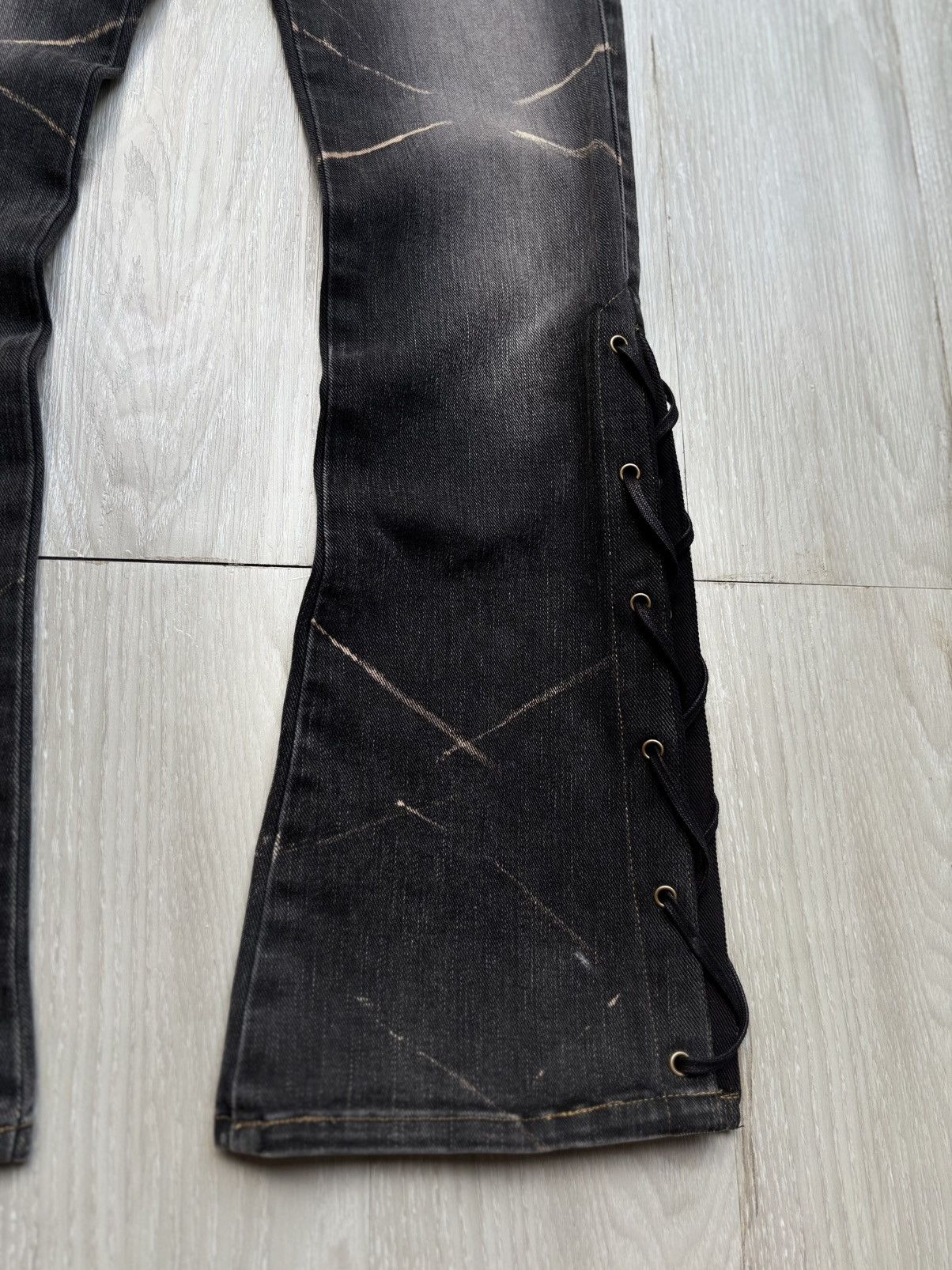 Japanese Brand SWEET CAMEL Phyton lace up flare jeans Size US 26 / EU 42 - 2 Thumbnail