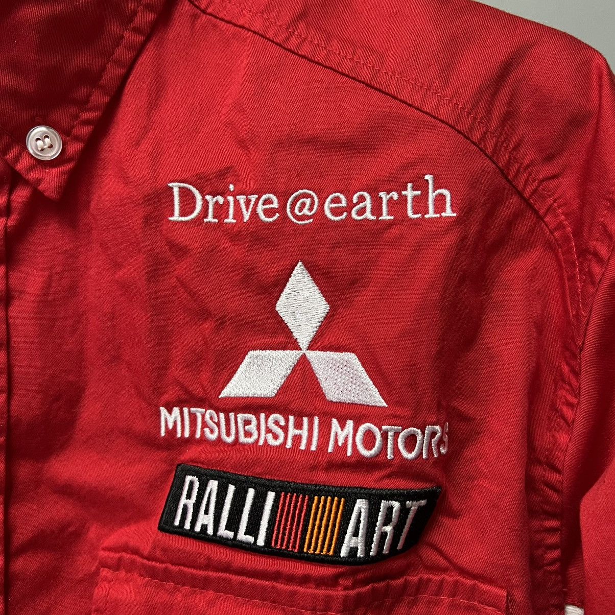 Japanese Brand Vintage Ralli Art Mitsubishi Motor Sports Shirt Button Up Size US M / EU 48-50 / 2 - 10 Thumbnail