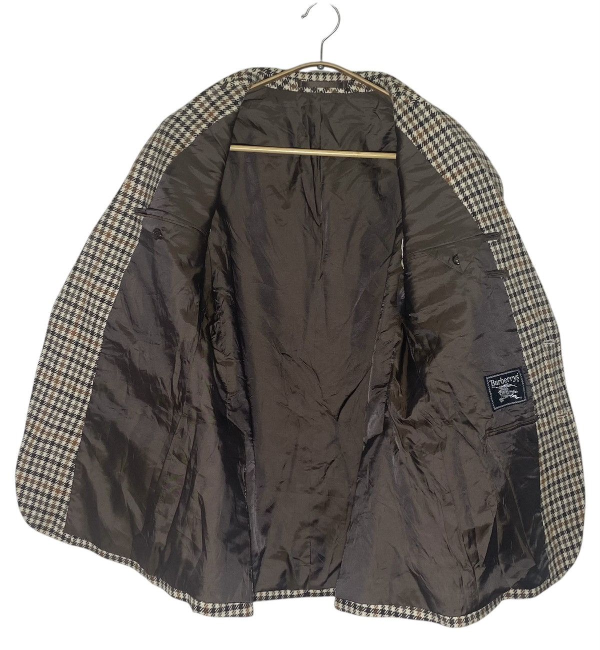 Burberry Vintage BURBERRYS England Harringbone Wool Jacket Size 42L - 7 Thumbnail