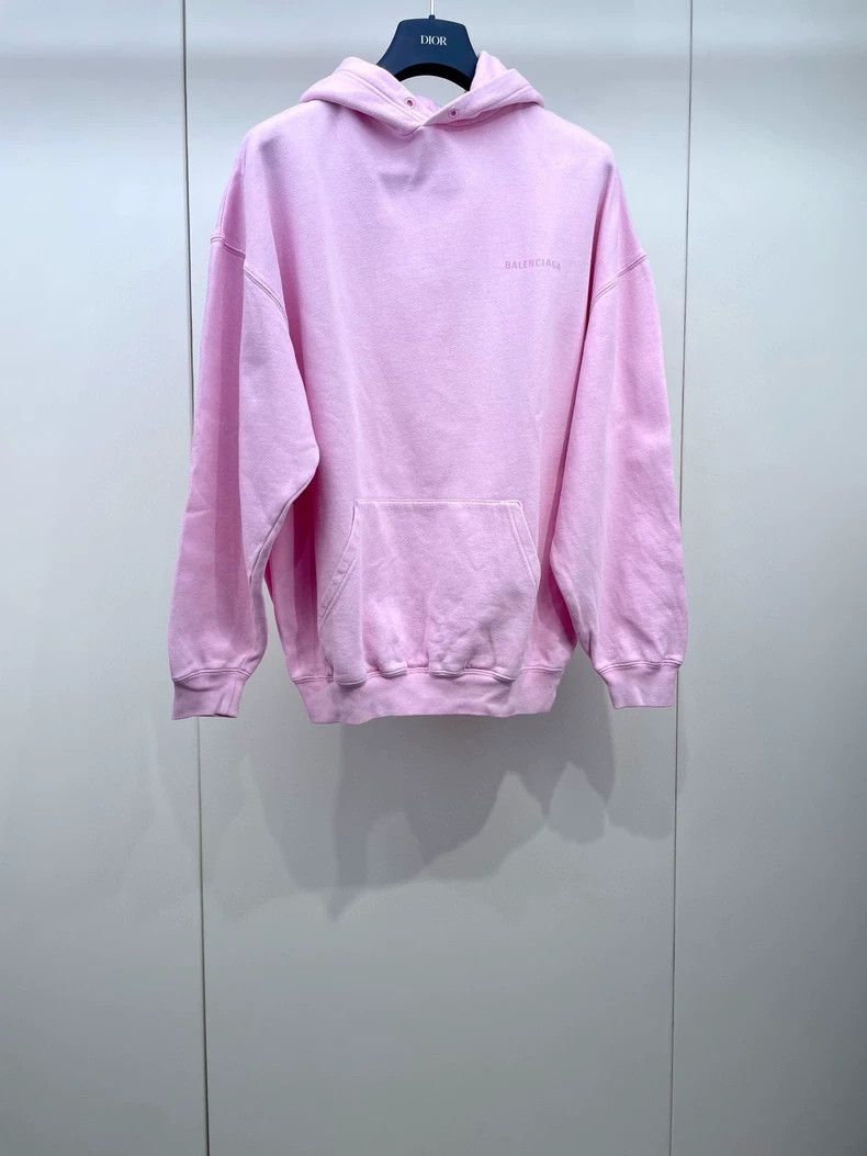 Balenciaga Pink Letter Hoodie