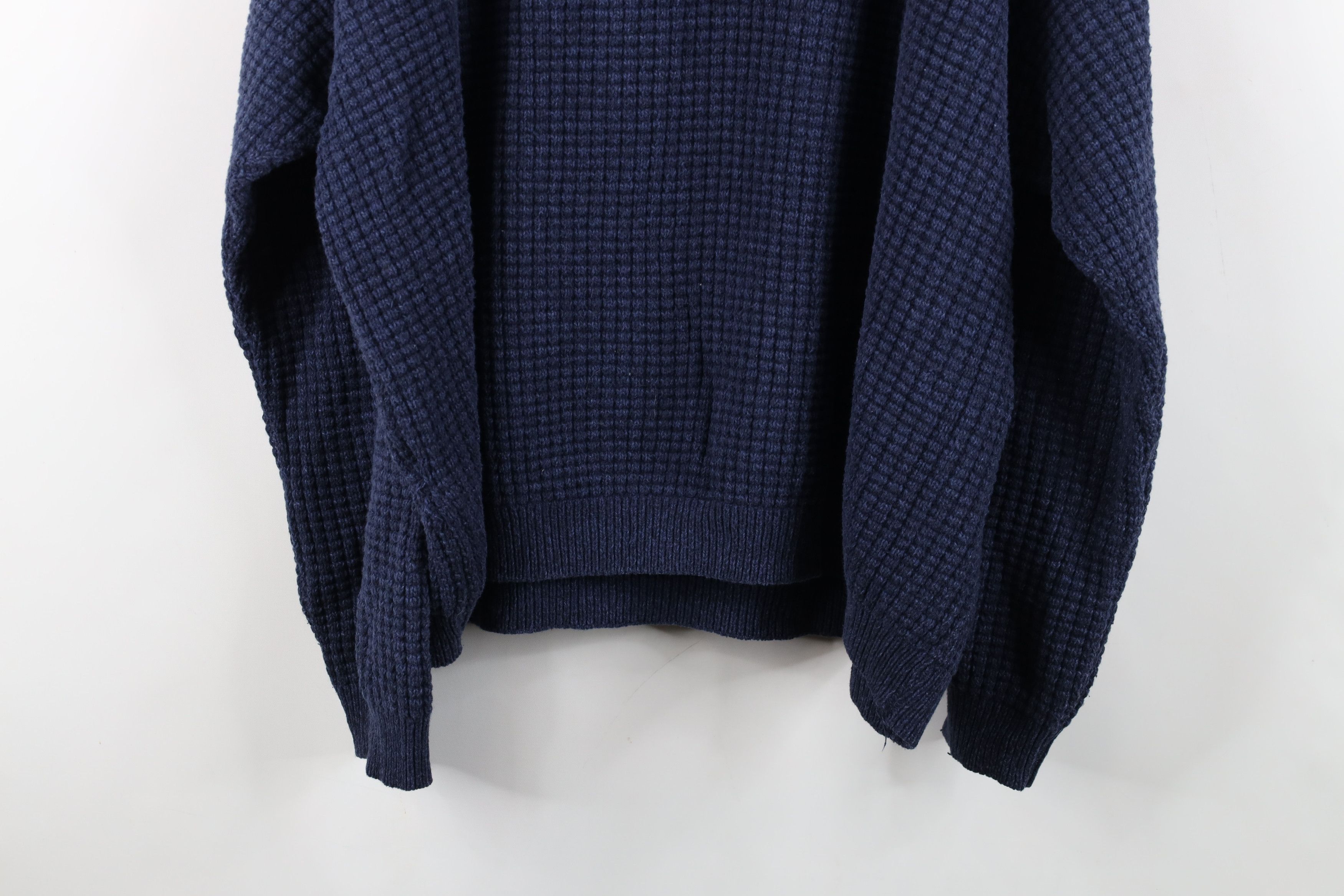 Vintage Vintage 90s Streetwear Thermal Waffle Knit Henley Sweater Size US XXL / EU 58 / 5 - 12 Thumbnail