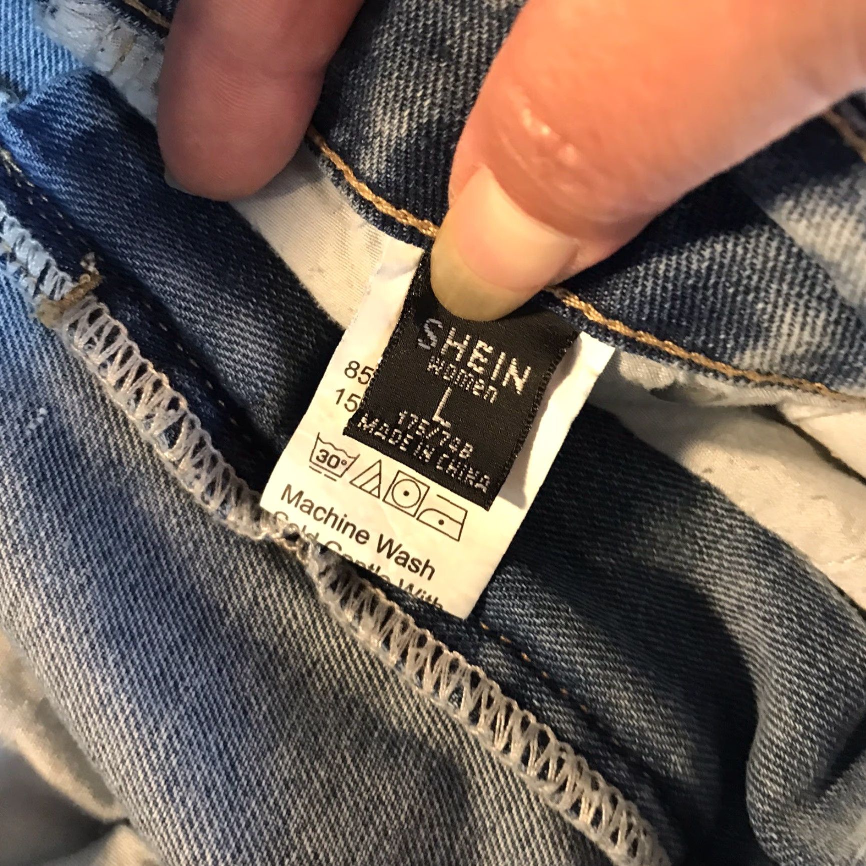 Shein VINTAGE No | SheIn | Jeans | Women | Size L | Blue | Acid Wash | High Rise | Pleated | Ankle | 5-Pocket | Button Zip | Regular Fit Size 36" / US 14 / IT 50 - 3 Thumbnail