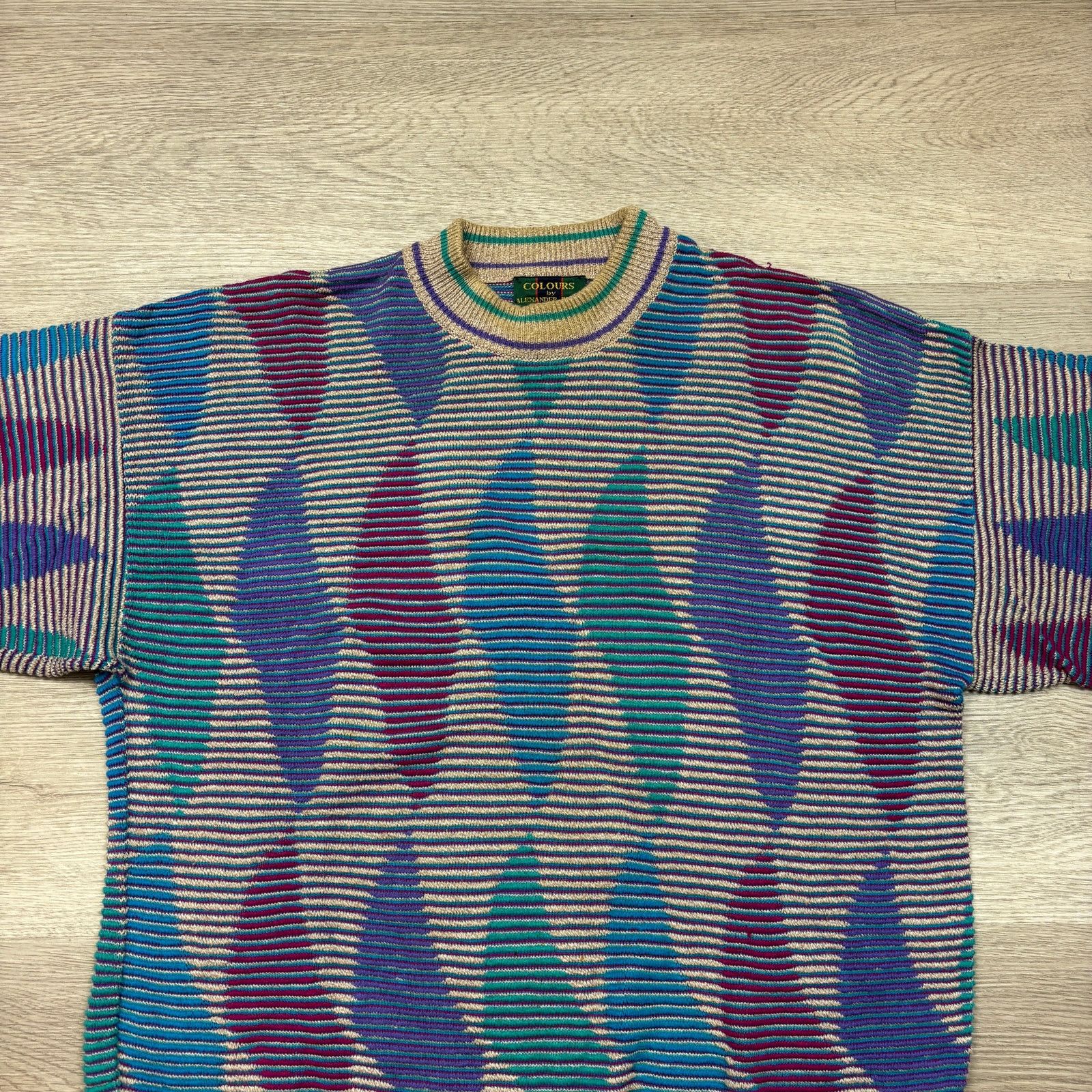 Alexander Julian Vintage Colours Alexander Julian 3D Knit Sweater Men's XL Size US XL / EU 56 / 4 - 2 Thumbnail