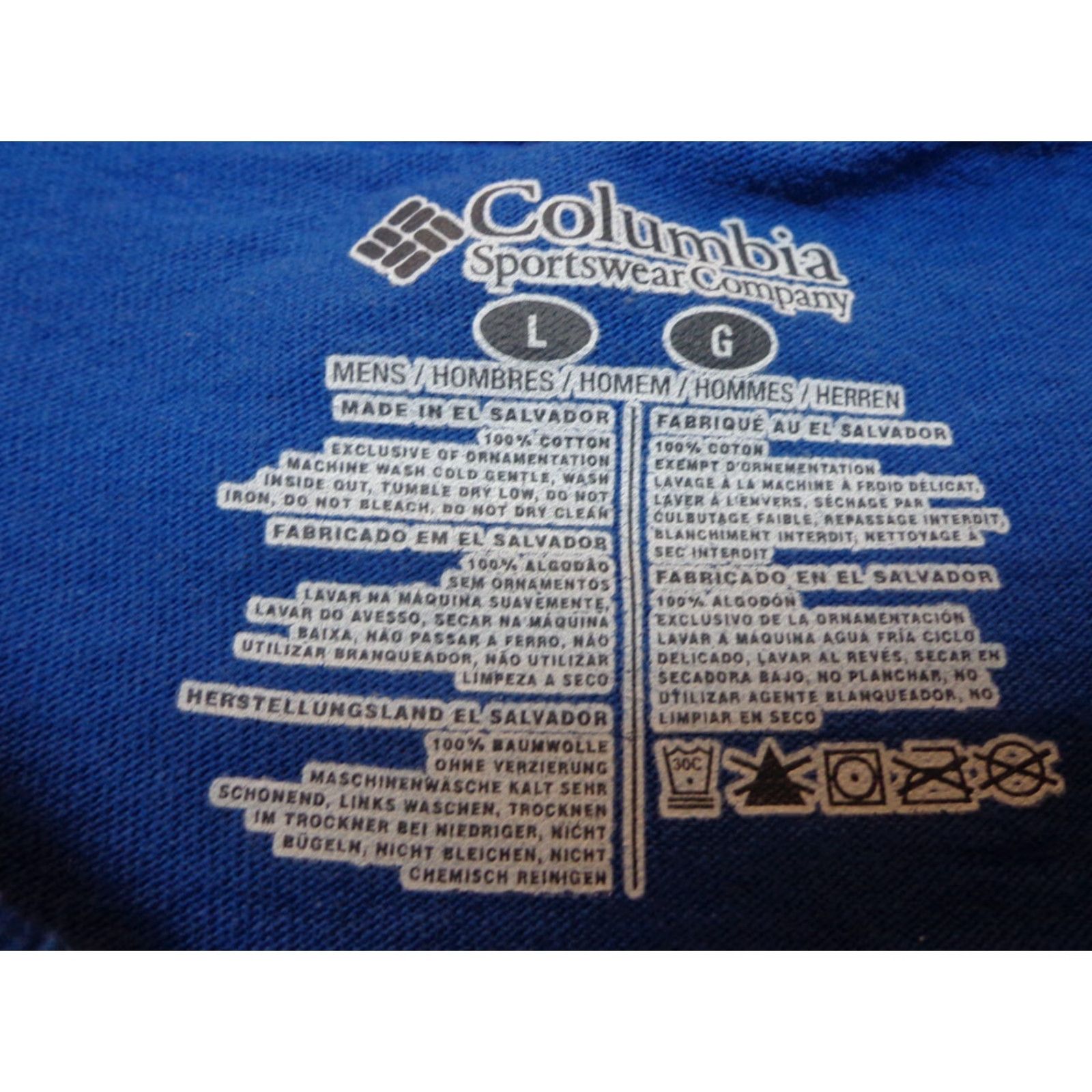 Vintage Columbia PFG T-Shirt Graphic Print Crew Neck Short Sleeve Blue L Mens Size US L / EU 52-54 / 3 - 5 Thumbnail