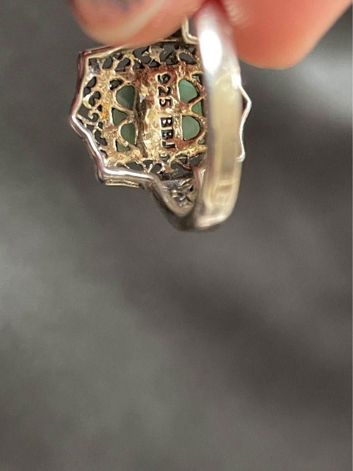 Designer Vintage Sterling Silver 925 Larimar Ring Size ONE SIZE - 6 Thumbnail