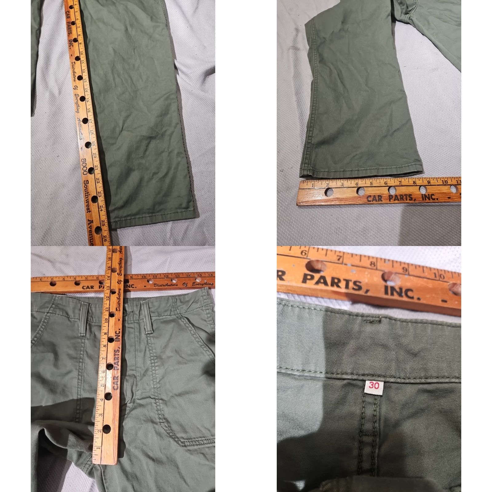 Levi's VINTAGE Levi's Pants Womens 30x27 Green Olive Utility Cargo Surplus Straight Stretch Shirt? Size 30" / US 8 / IT 44 - 8 Thumbnail