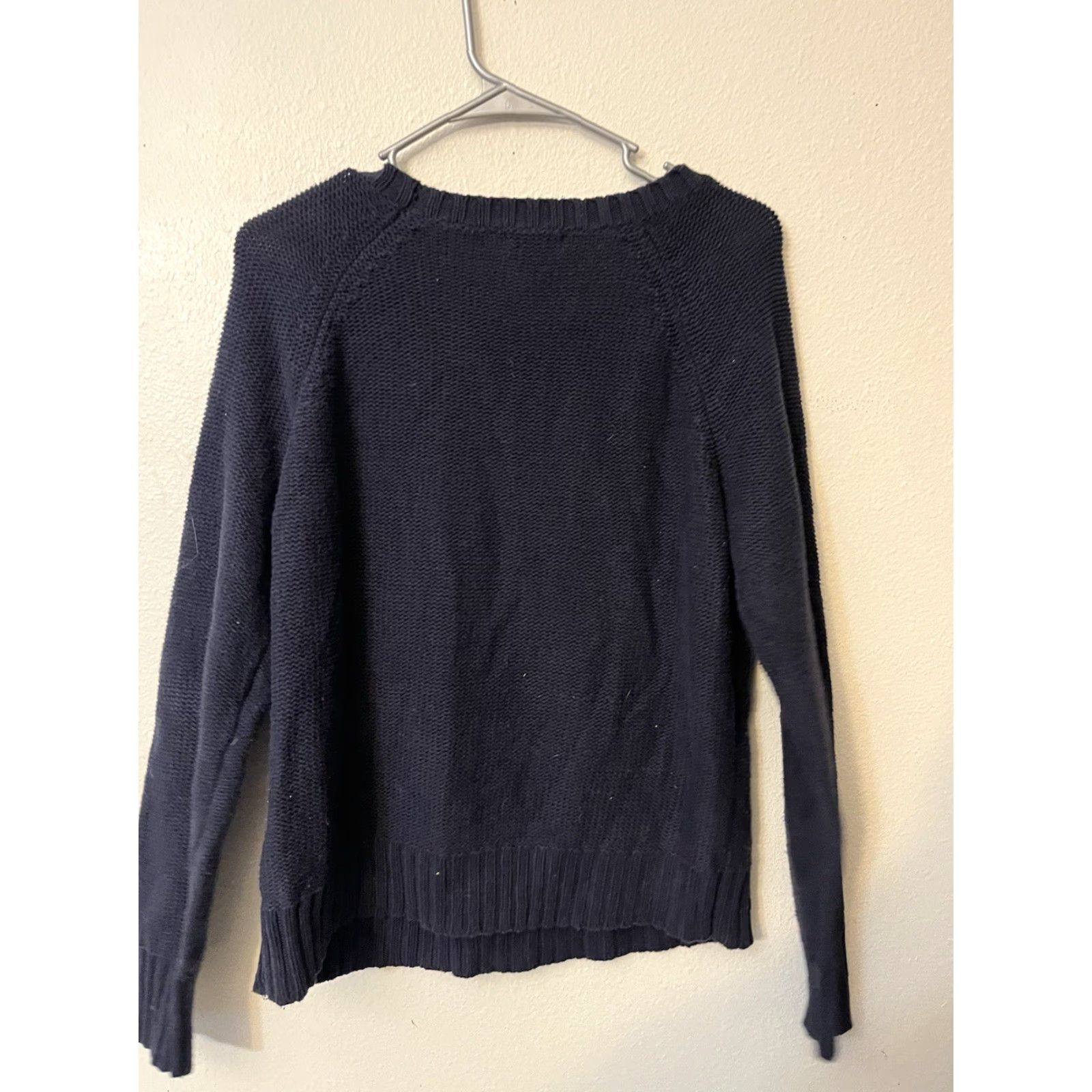 Old Navy Old Navy Cable Knit Navy Blue Sweater Woman’s Size Large Crewneck Pullover Size L / US 10 / IT 46 - 3 Thumbnail