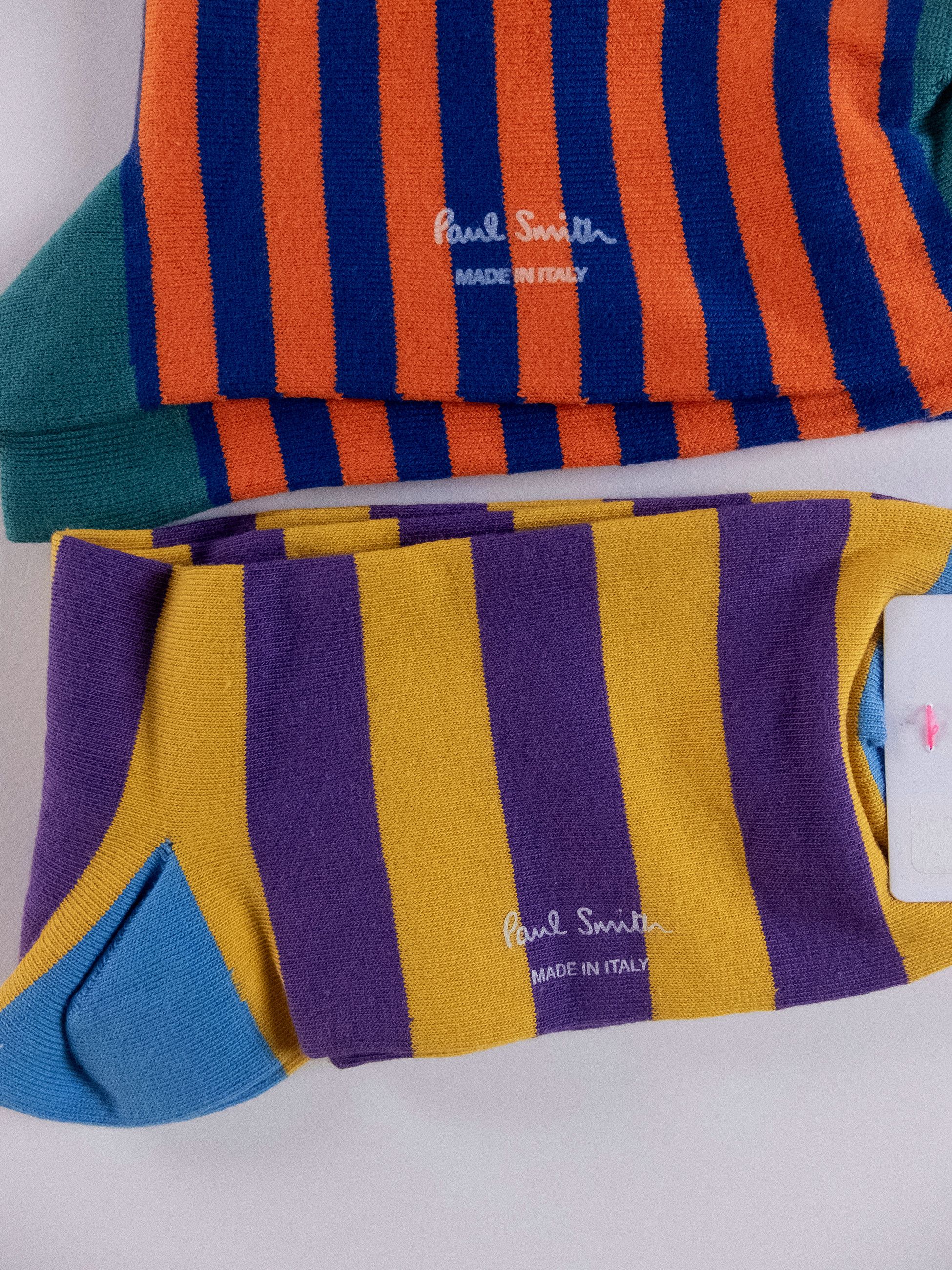 Paul Smith 4 pairs of Paul Smith colorful mid calf cotton blend socks q Size ONE SIZE - 5 Thumbnail