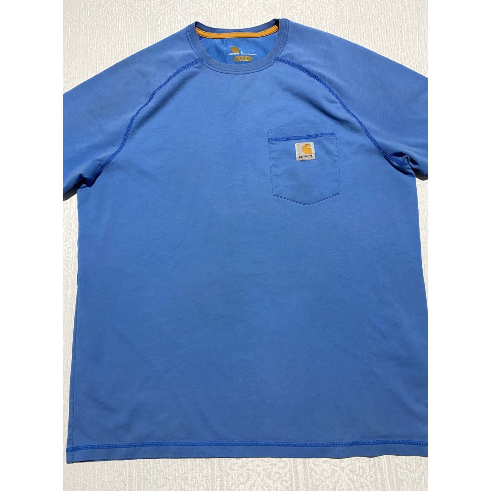 Carhartt Carhartt Shirt Mens Large Blue Relaxed Fit Pocket Workwear Crew Neck Tee T-Shirt Size US L / EU 52-54 / 3 - 3 Thumbnail