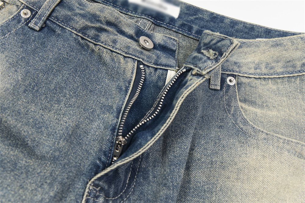 Japanese Brand × Jean Men's straight punk washed distressed jeans Size US 32 / EU 48 - 4 Thumbnail