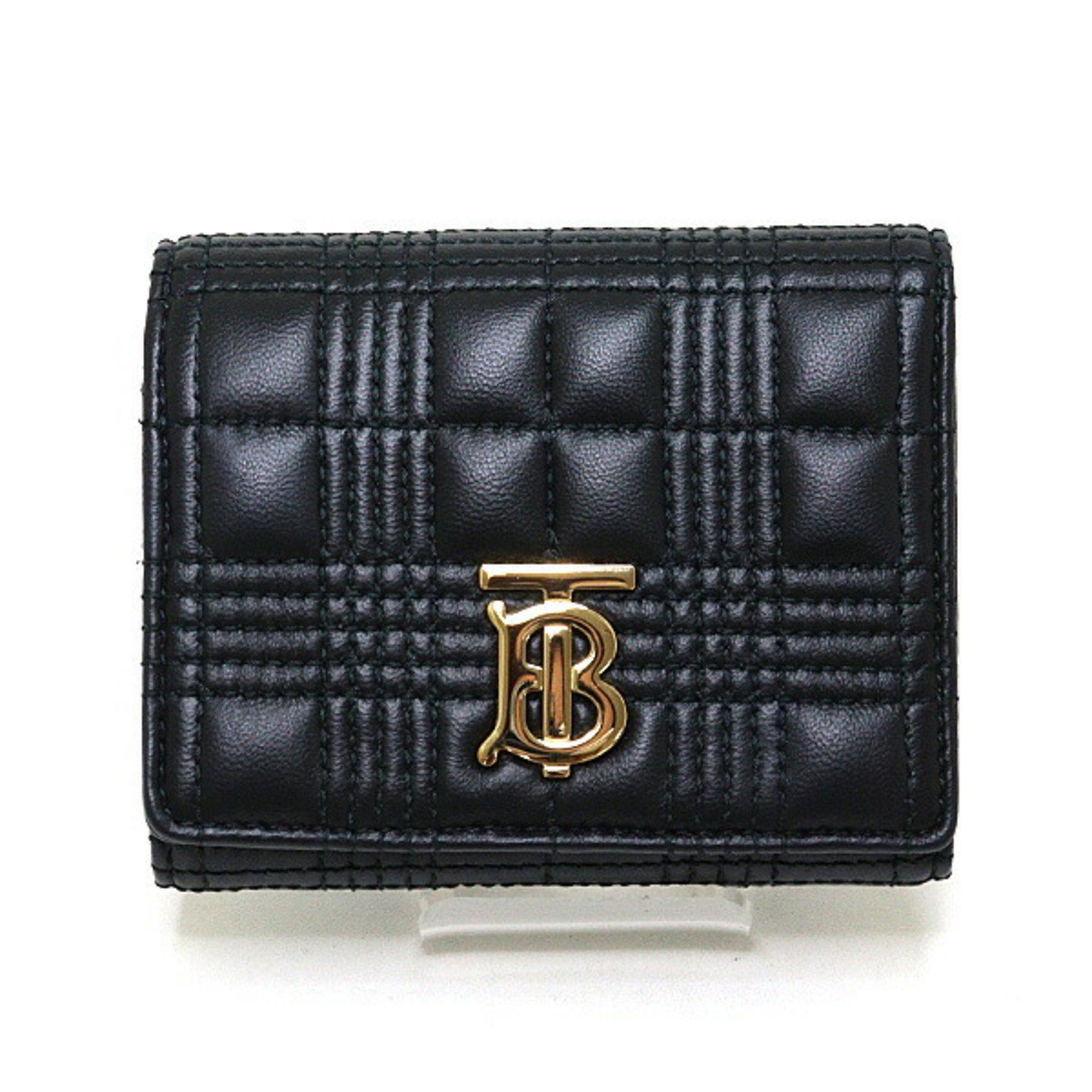 Burberry Burberry Tri-fold Wallet 8049280 Compact Black Leather Size ONE SIZE - 1 Thumbnail