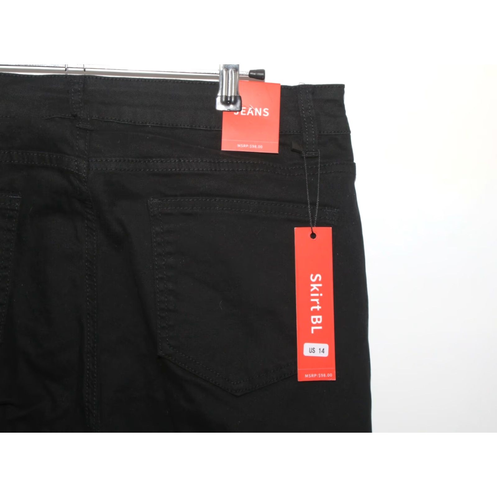 Vintage Galmint Women's High Rise Black Denim Jeans Size US 14 32X30 NWT Size 36" / US 14 / IT 50 - 4 Thumbnail