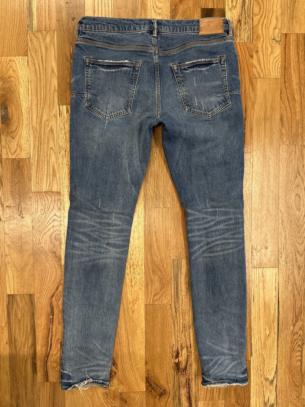 Purple Brand Purple Brand Knee Rip Distressed Blue Denim Jeans Sz 34 Size US 34 / EU 50 - 2 Thumbnail