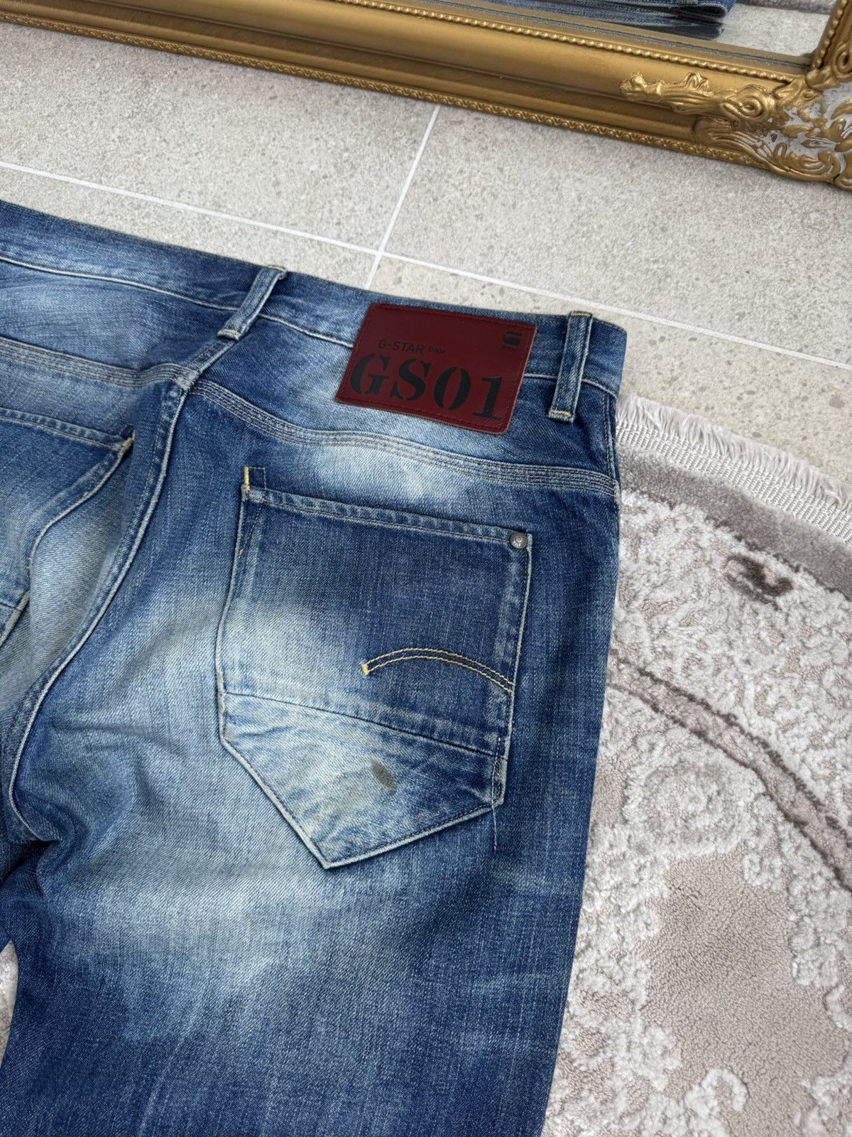 G-Star G-Star Raw GS01 Denim Jeans – Slim/Straight Fit Indigo Wash Size US 33 - 5 Thumbnail