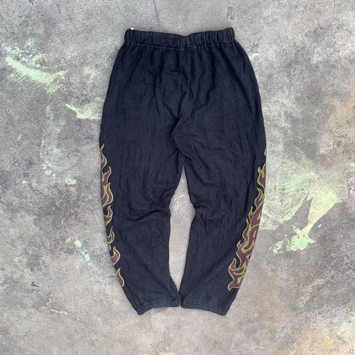 Japanese Brand FLAKE JAPAN Flame skull streetwear jogger pants Size US 29 - 6 Thumbnail