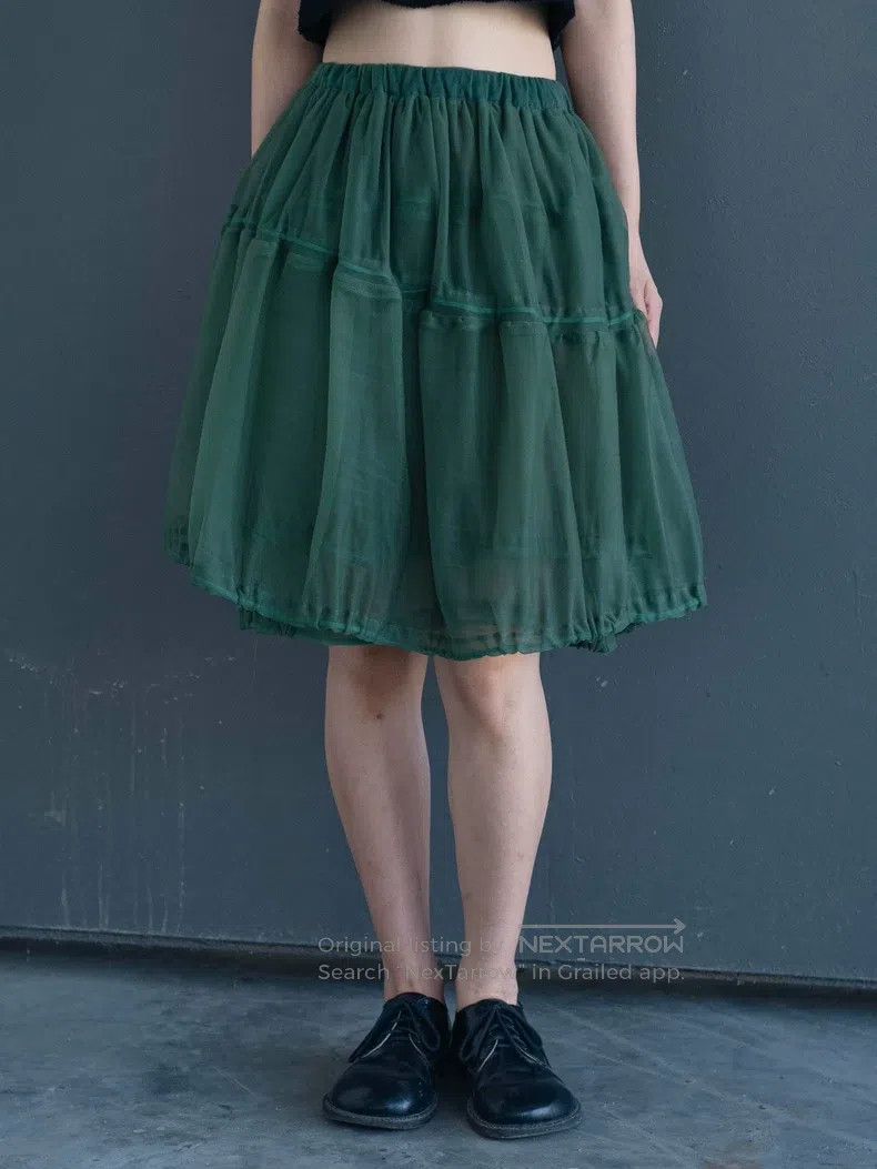 Comme des Garcons Comme Des Garcons size M Olive green tulle skirt Size 23" - 8 Thumbnail