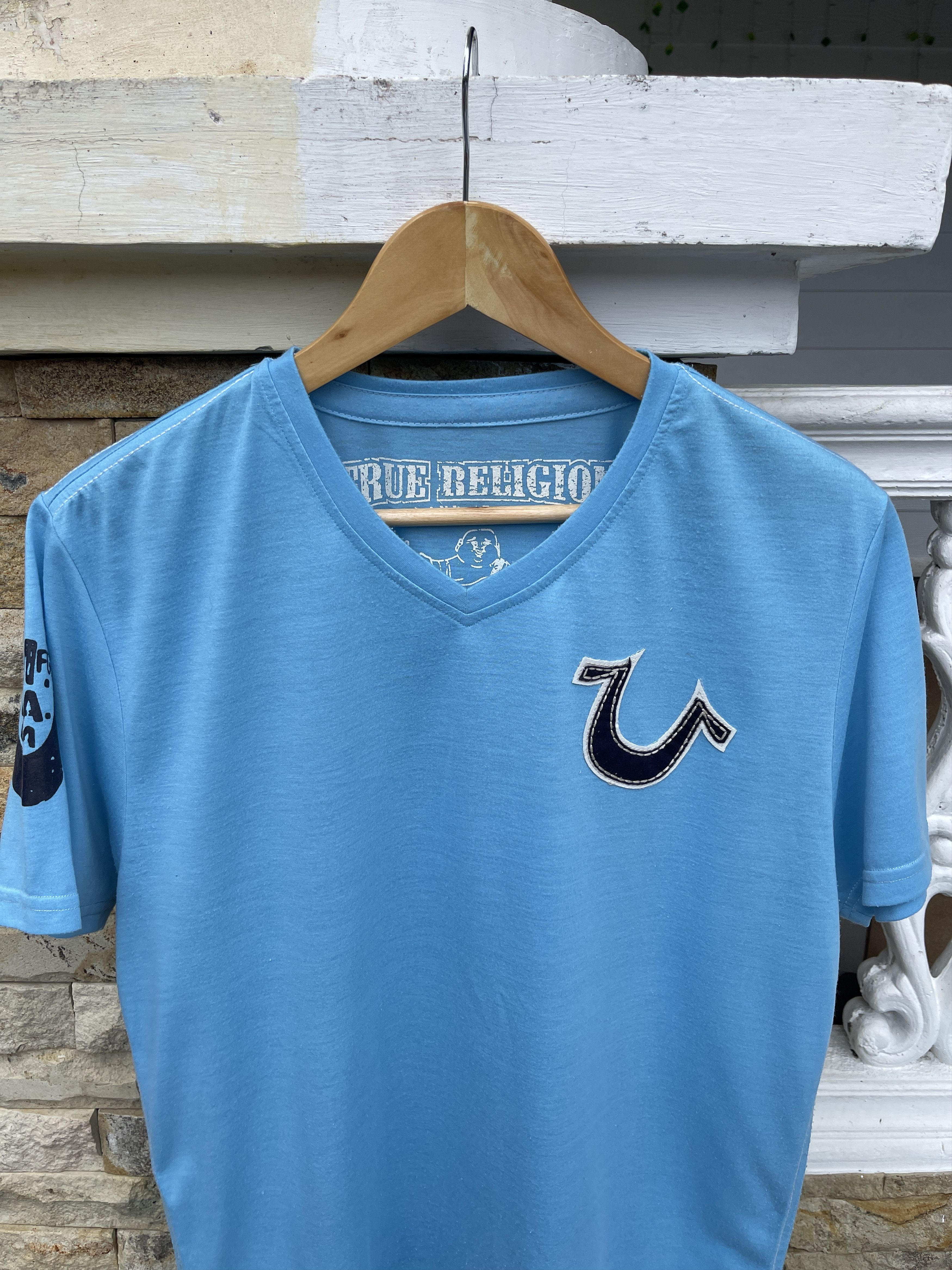 True Religion Last Drop🔥Rare🔥True Religion Blue T Shirt Size US L / EU 52-54 / 3 - 2 Thumbnail