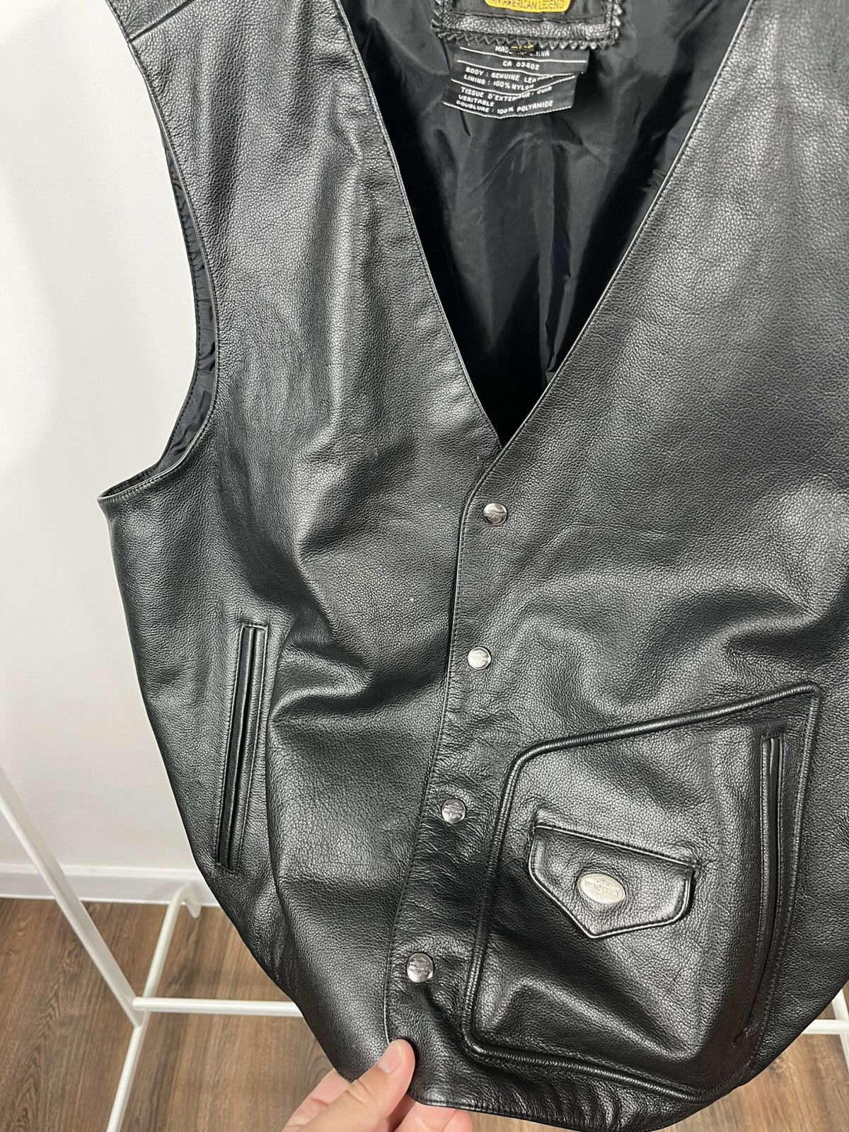 Harley Davidson Harley-Davidson Leather Vest Black Biker Style Size 2XL Size US XXL / EU 58 / 5 - 6 Thumbnail