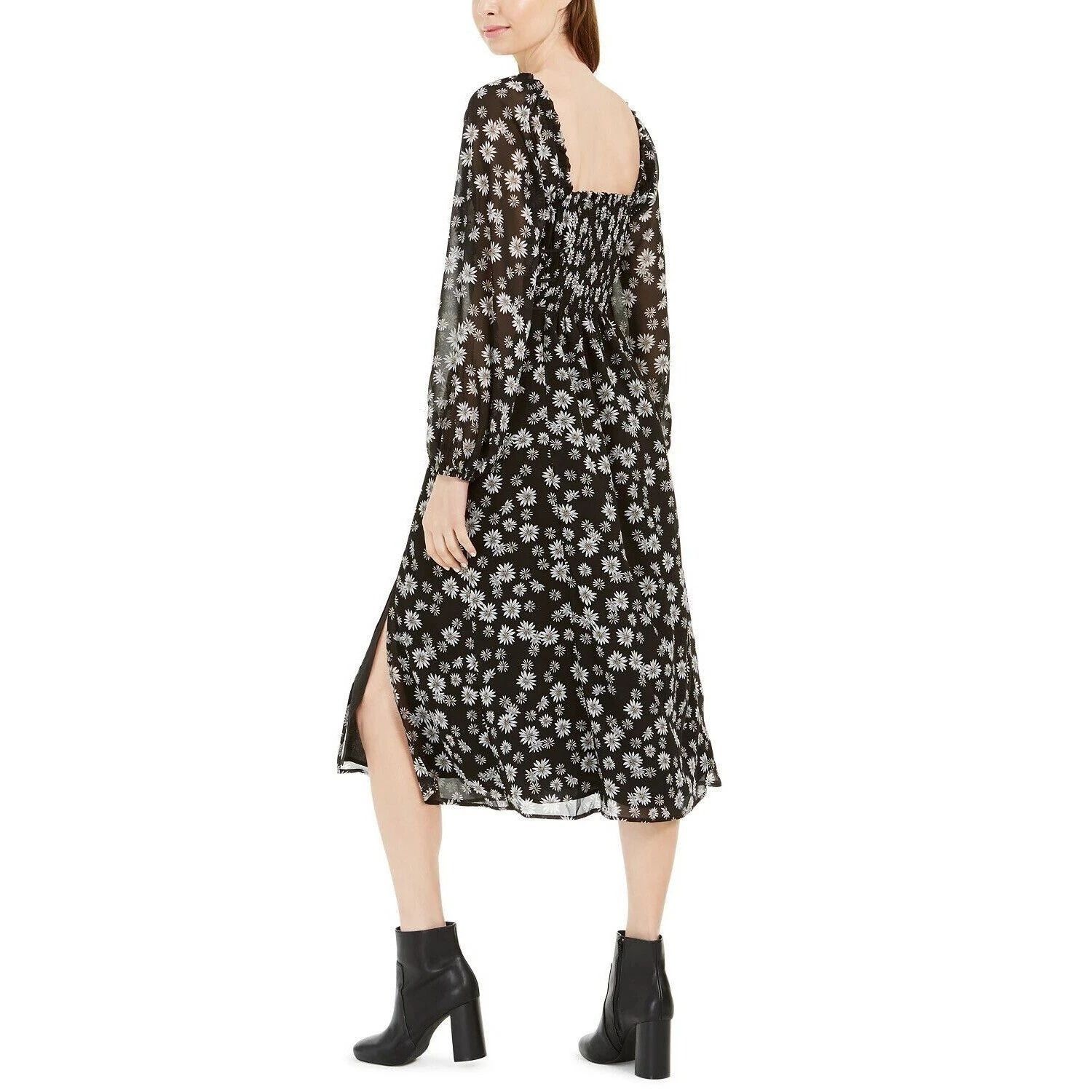 Other LEYDEN Daisy Print Smocked Midi Dress, Black Daisy, Size M Size M / US 6-8 / IT 42-44 - 3 Thumbnail