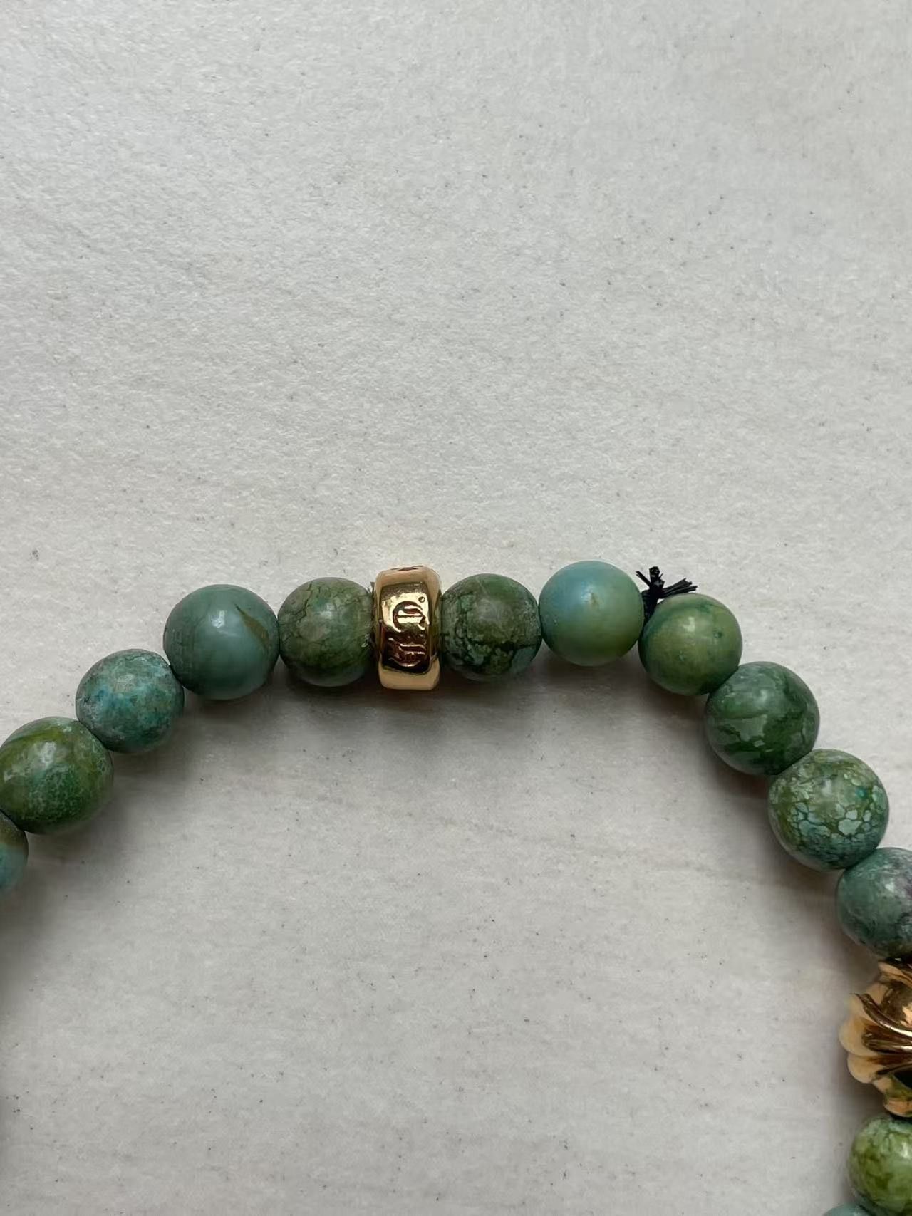 Chrome Hearts Chrome Hearts 22K Gold Cross Turquoise Beaded Bracelet Size ONE SIZE - 7 Thumbnail