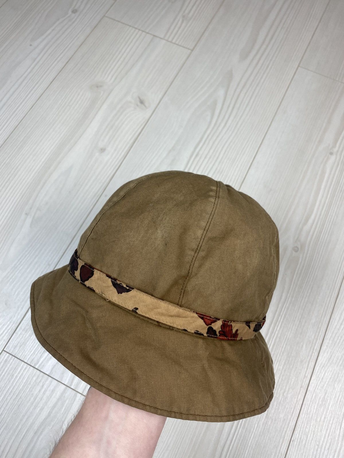 Barbour × Vintage Barbour waxed Panama hat country cottage prints Size ONE SIZE - 2 Thumbnail