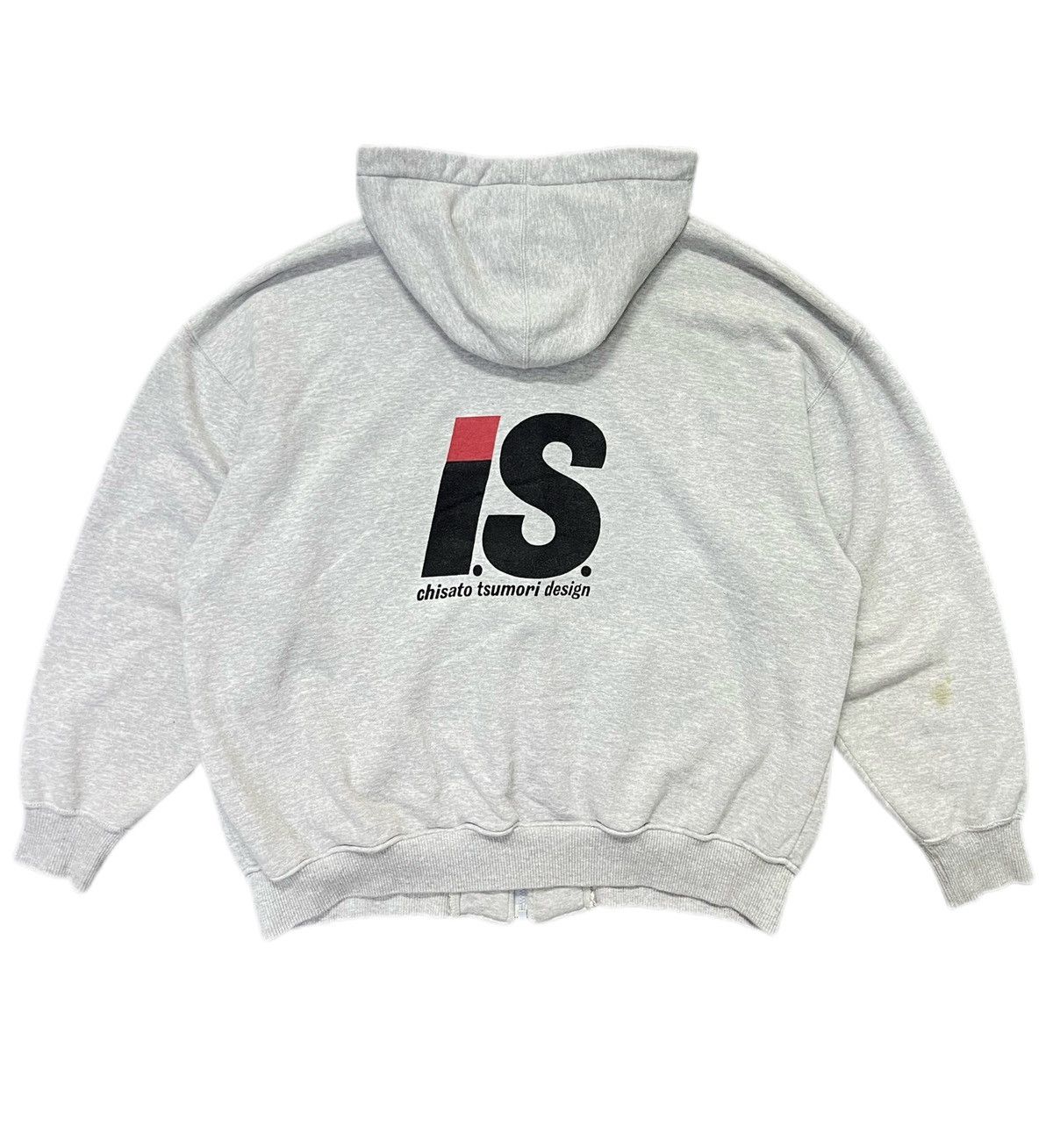 image of Vintage Issey Miyake I.s Zipper Crop Hoodie in Grey, Men's (Size Medium)