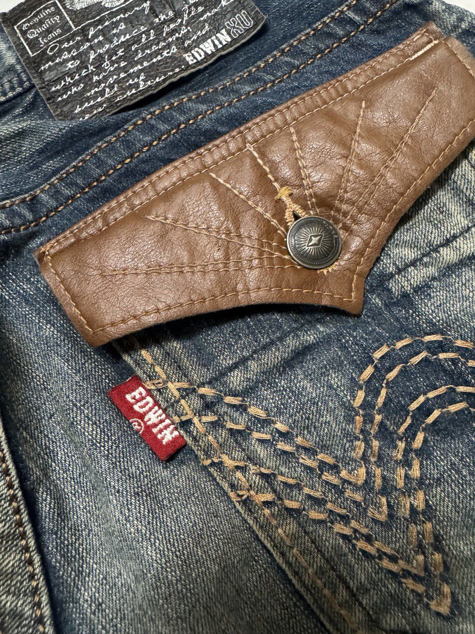 Edwin FLARE 90s Edwin Sick Rusty Whisker Mudwash Distressed Jeans Size US 30 / EU 46 - 17 Thumbnail
