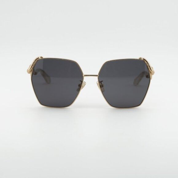 Roberto Cavalli Roberto Cavalli SRC035M 0300 Sunglasses Gold Geometric Frame Size ONE SIZE - 3 Thumbnail