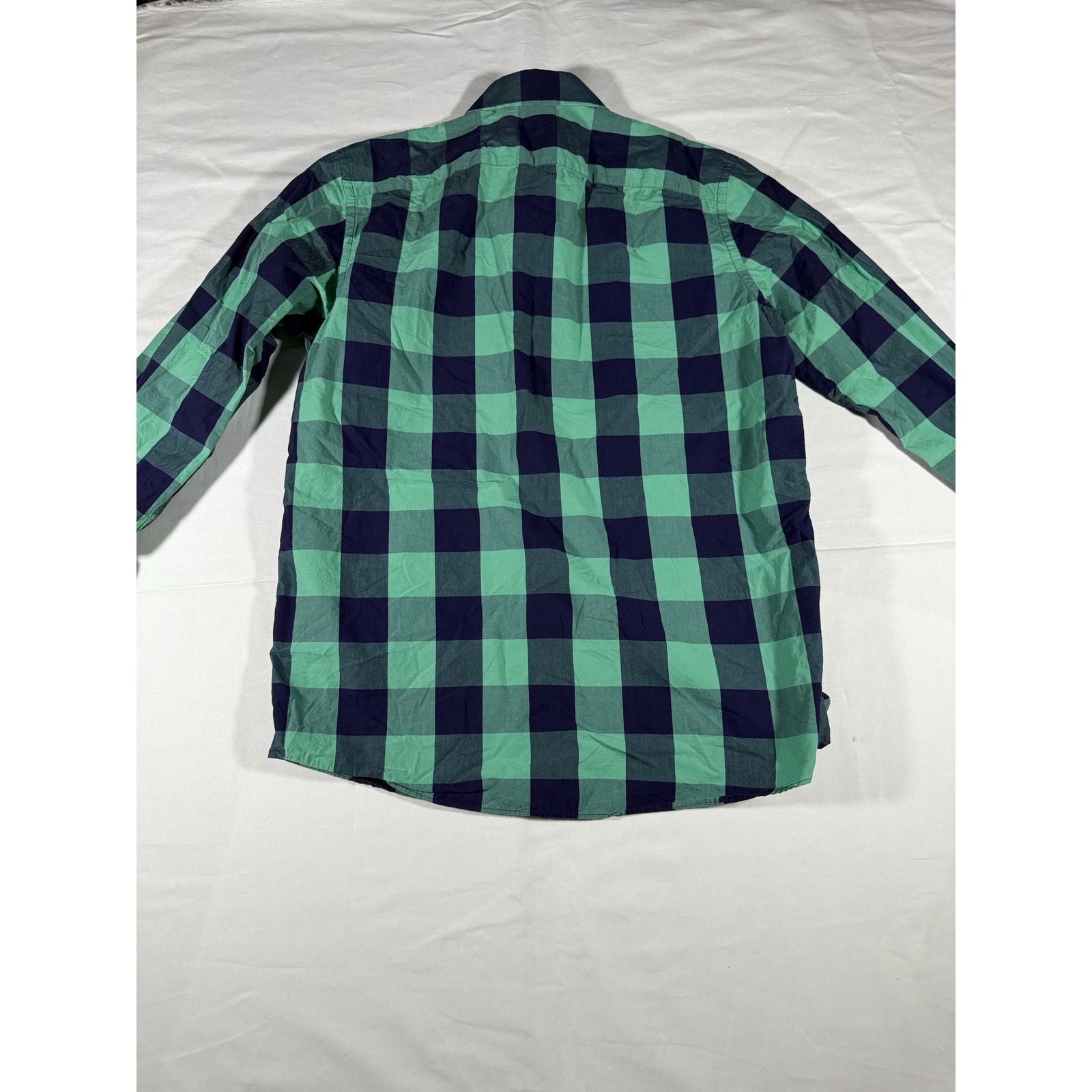 UNTUCKit UNTUCKit Men’s XL Tall Slim Button Down Shirt Green Navy Size US XL / EU 56 / 4 - 2 Thumbnail