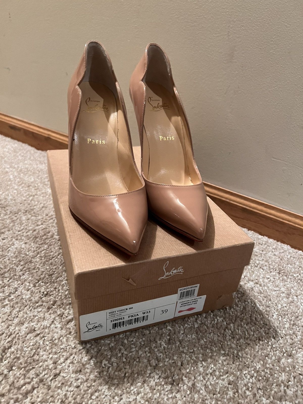 Christian Louboutin Christain Louboutin Hot Chick 100MM Leather Pumps Size US 9 / IT 39 - 5 Thumbnail
