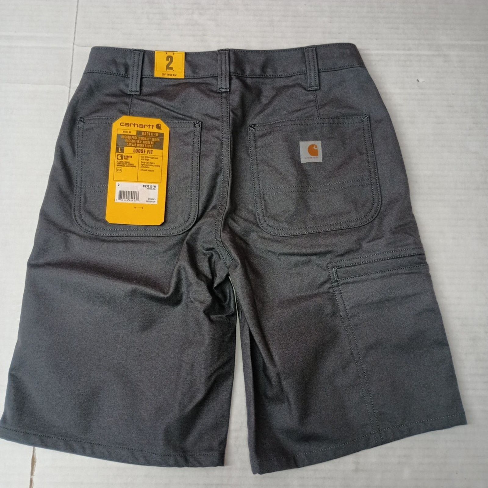 Carhartt Carhartt Women's Canvas Work Shorts Gray Loose Fit Size 2 Size 26" / US 2 / IT 38 - 4 Thumbnail