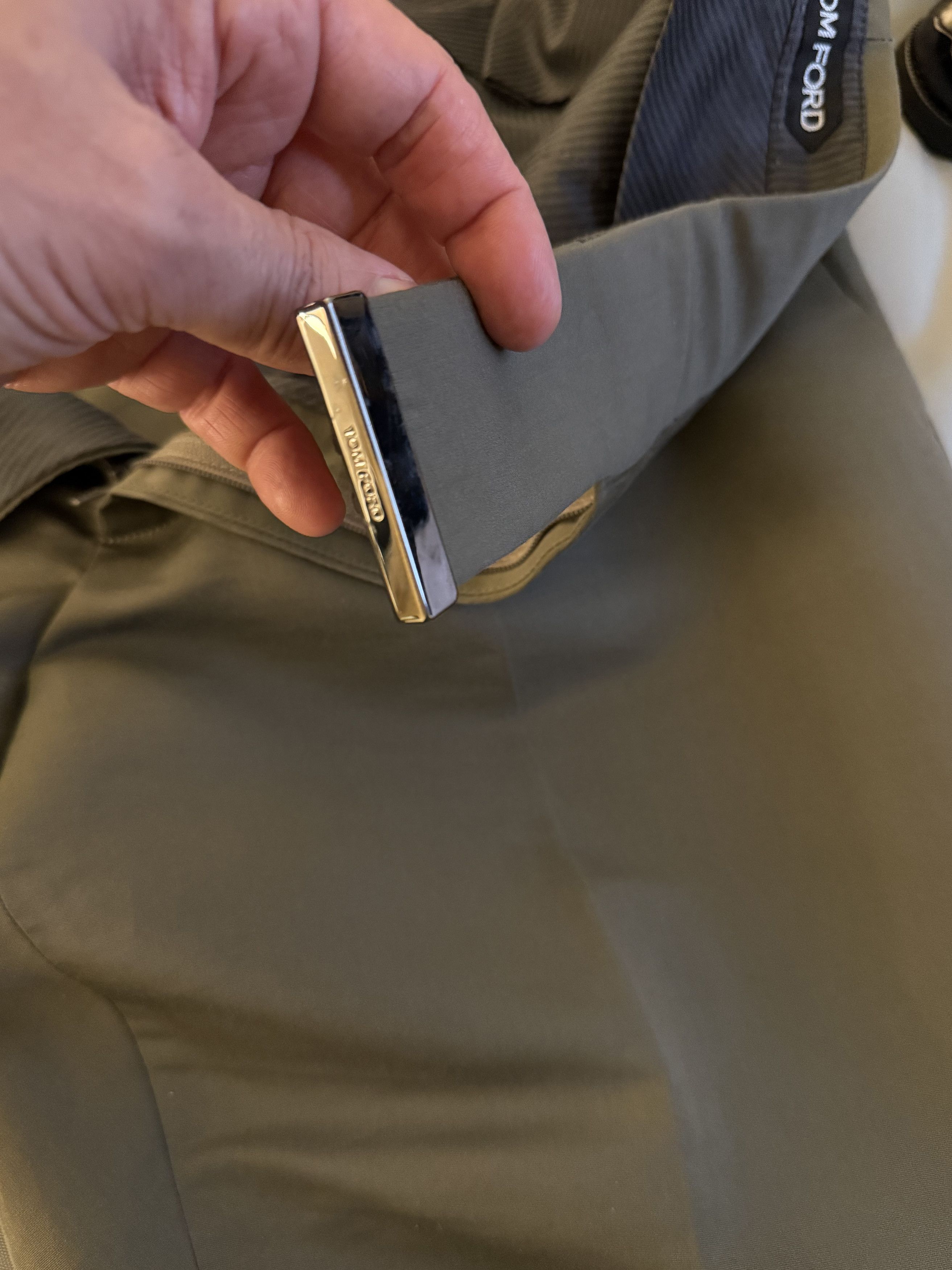 Tom Ford Best Dressed Rare $2,400 w/tax Metal Clip Silk Blend Pants Size US 34 / EU 50 - 12 Thumbnail