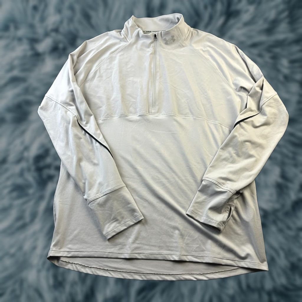 Under Armour Under Armour Sweater Mens XL Half Zip Tan Qualifier 1/2 Zip Pullover Casual Sportswear Size US XL / EU 56 / 4 - 1 Thumbnail