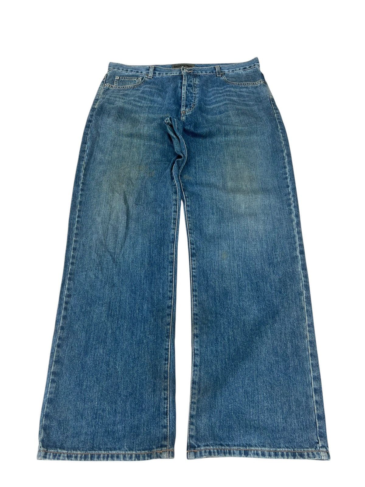 Stussy 2000s Stussy - DM ( C ) ontact Jean Dirty Mud Denim Jeans Size US 36 / EU 52 - 1 Thumbnail